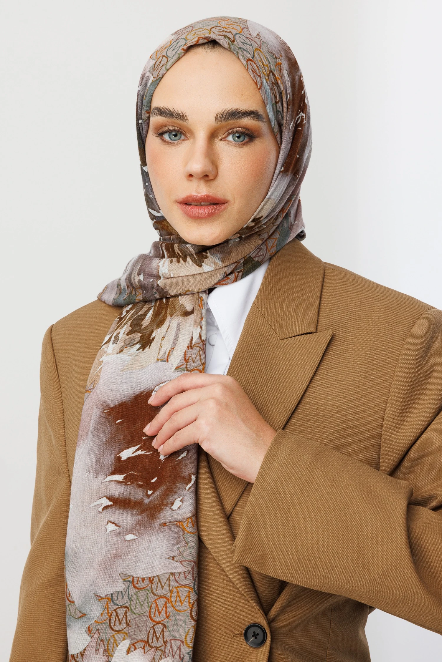 MC Desen Rami Şal - Kahve