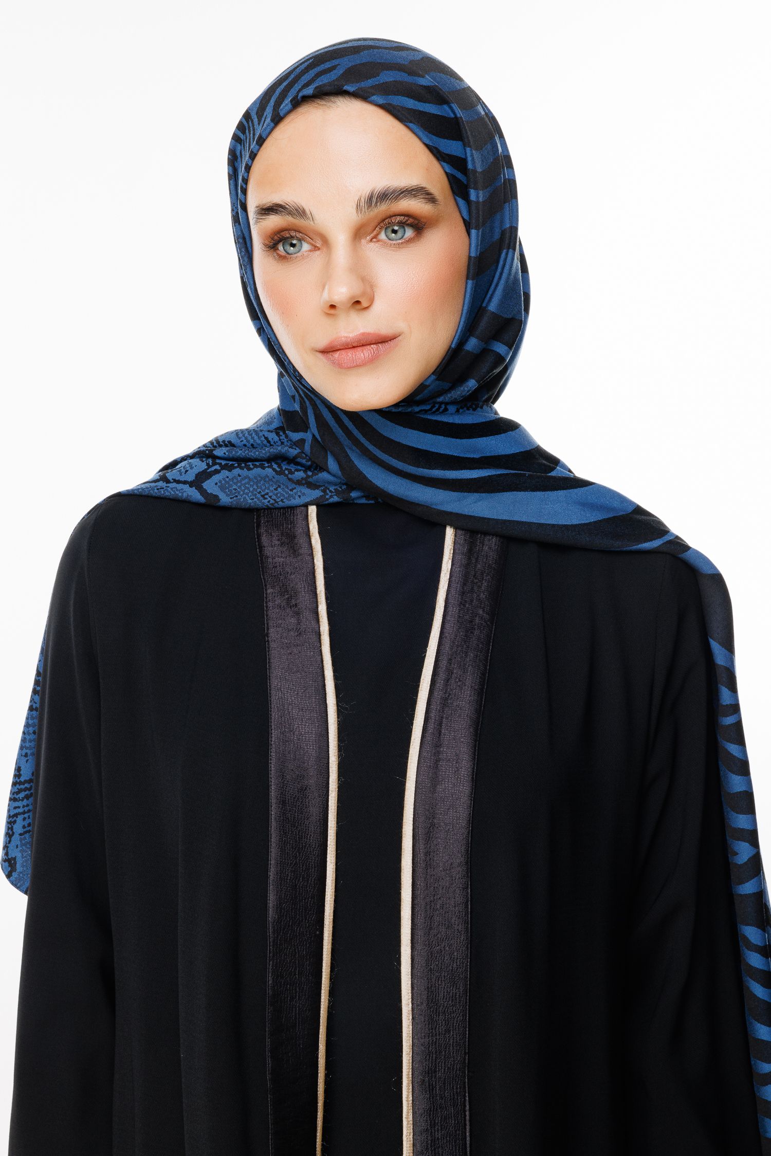 Marrakech Double Sided Shawl - Black-Indigo
