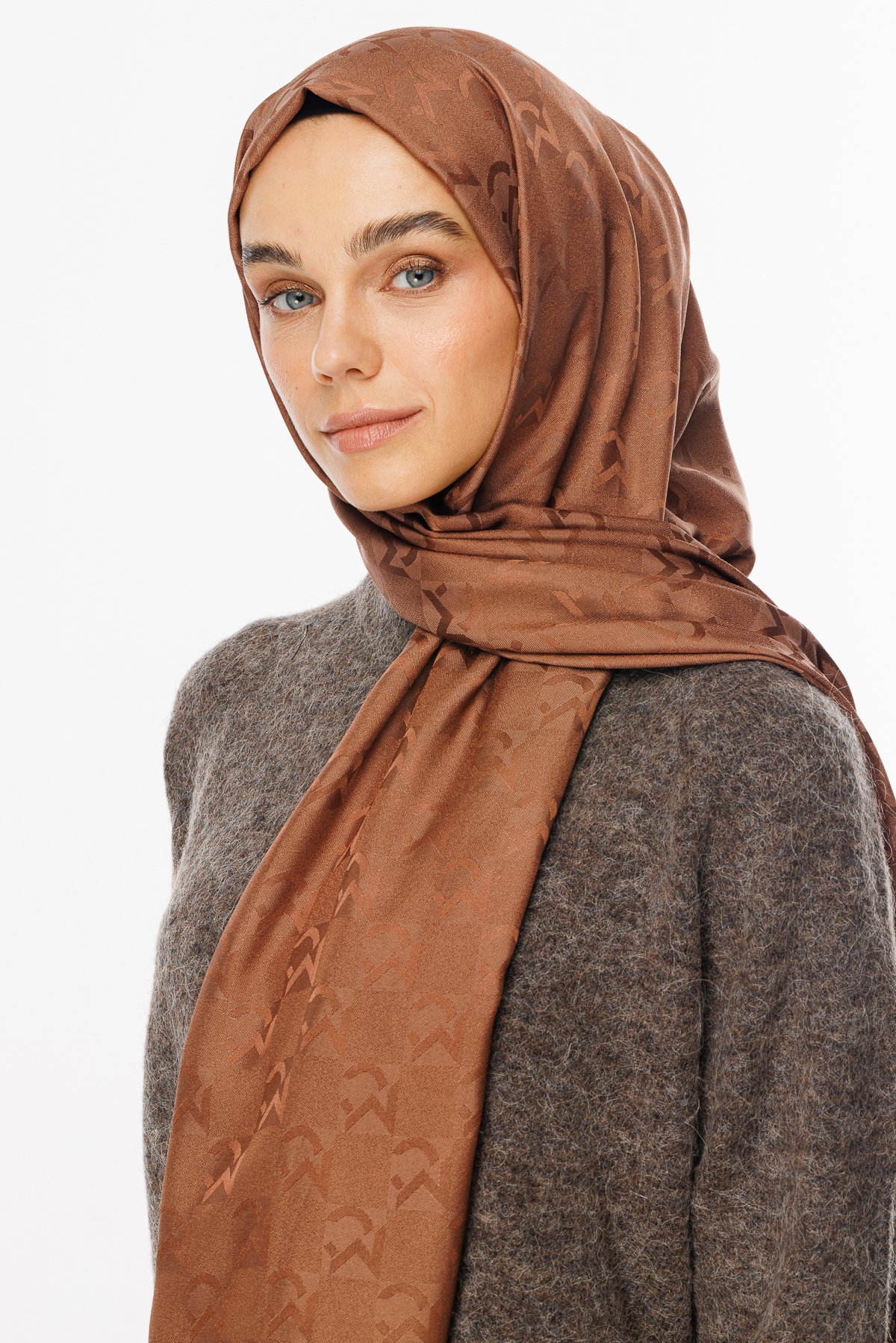 MC Pattern Jacquard Shawl - Waterside