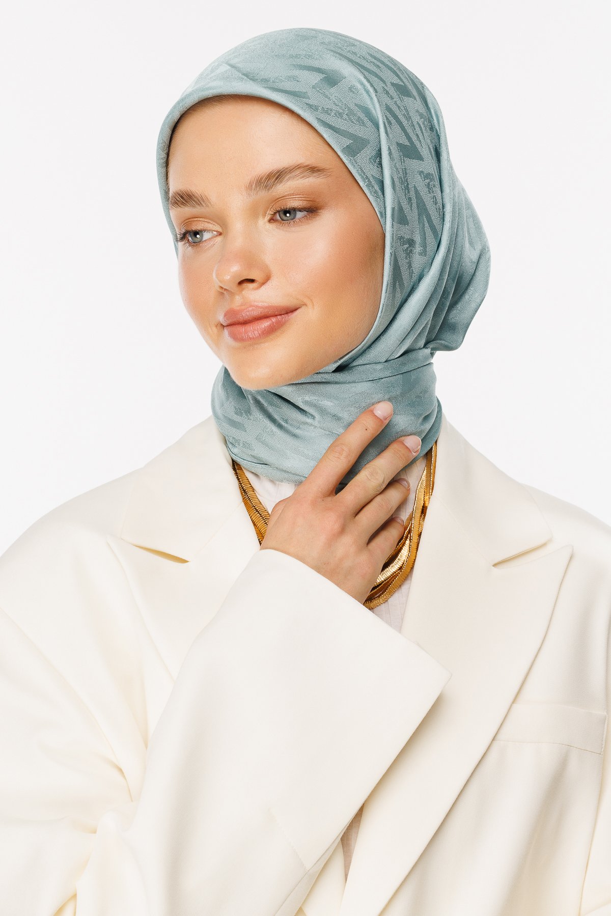 Nova Pattern Luxury Jacquard Scarf - Cağla