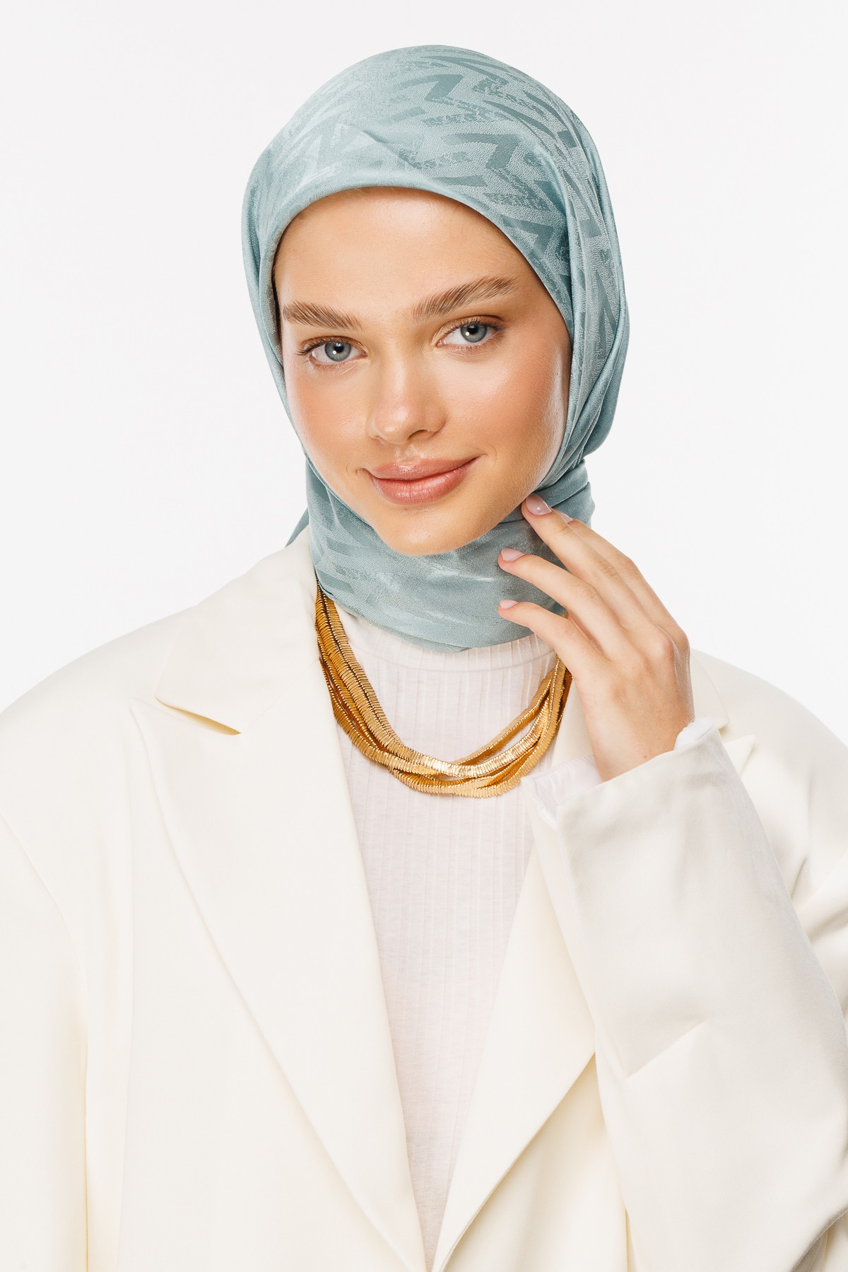 Nova Pattern Luxury Jacquard Scarf - Cağla