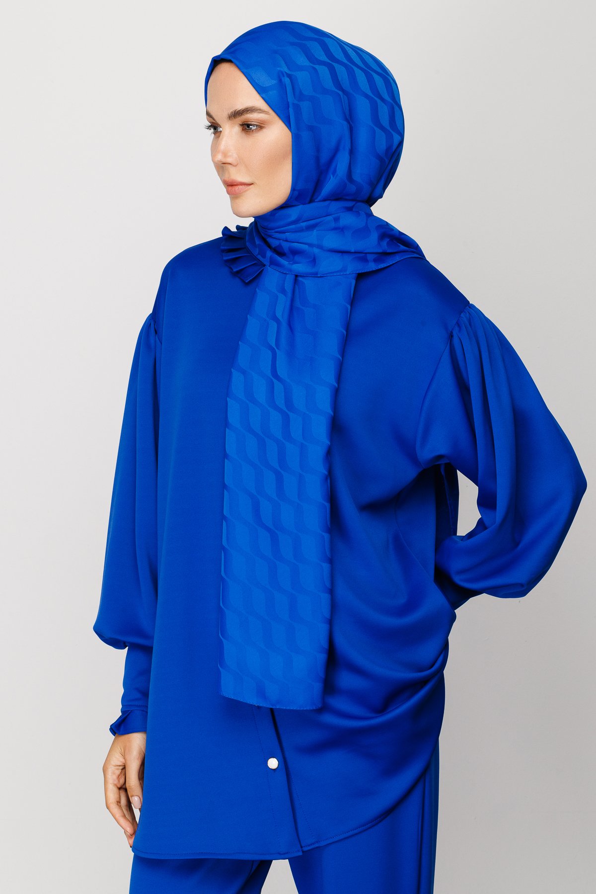 Gemustertes Seidig Jacquard Hijab