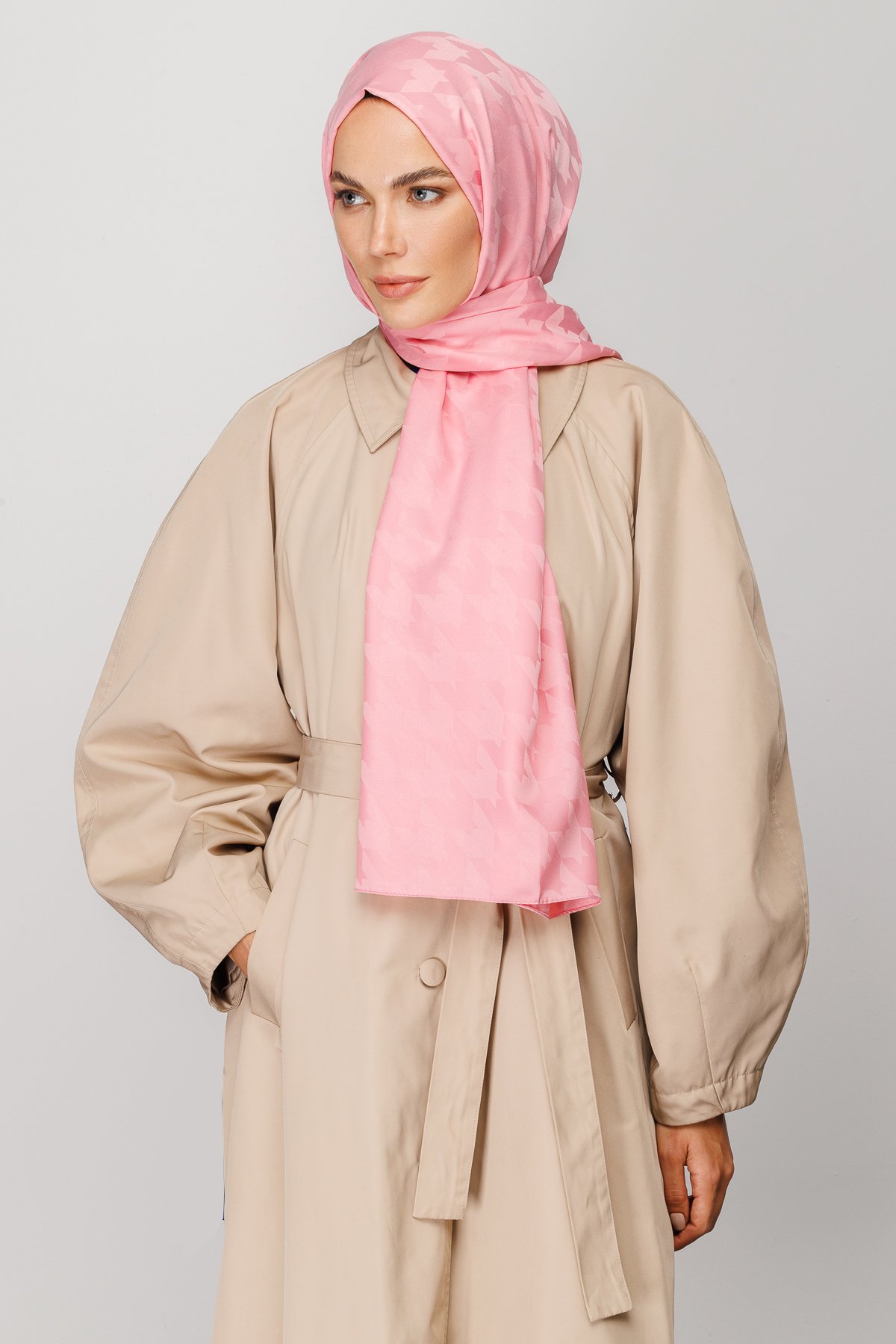 Gemustertes Seidig Jacquard Hijab