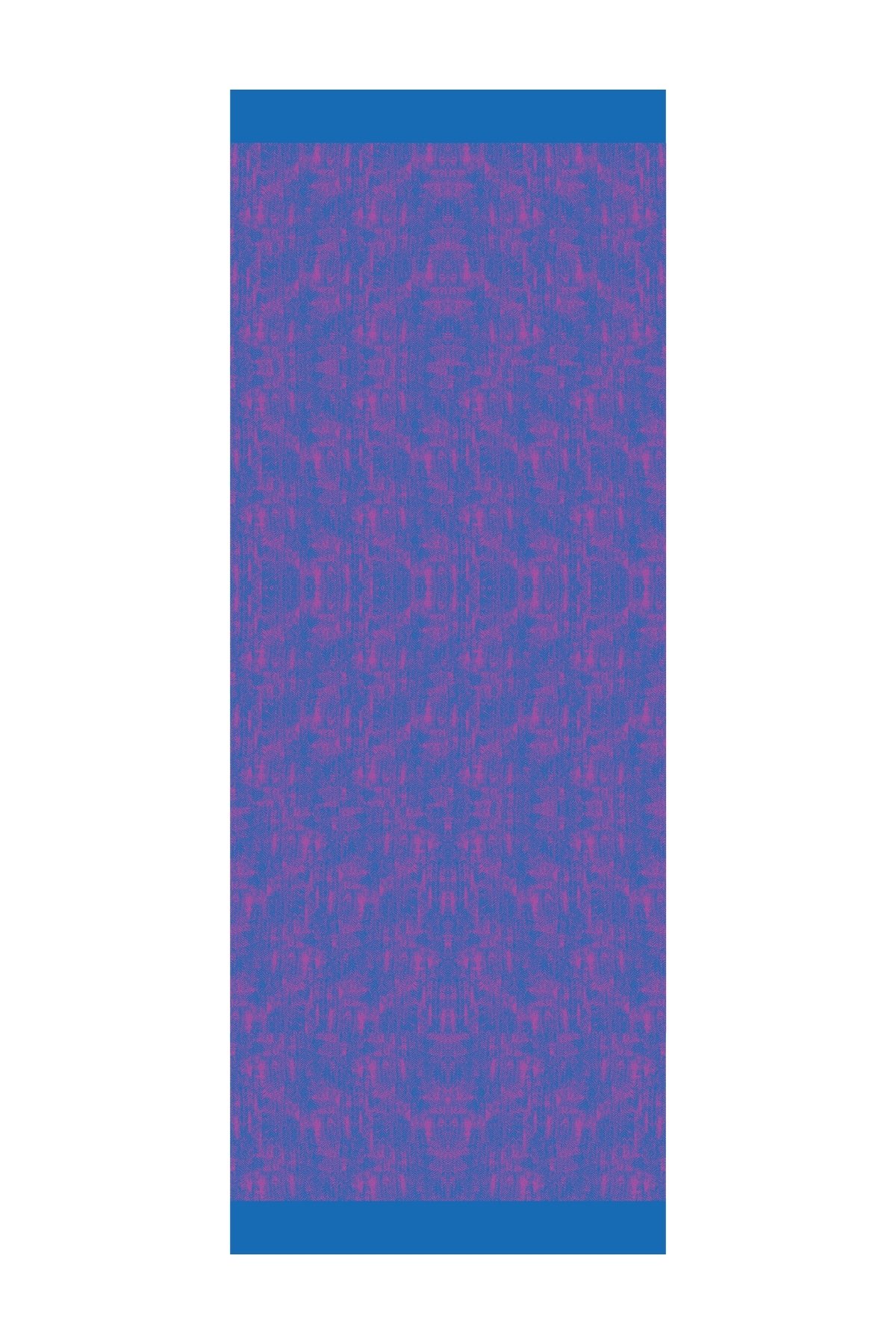 Marrakech Double Sided Shawl - Petrol Blue-Fuchsia