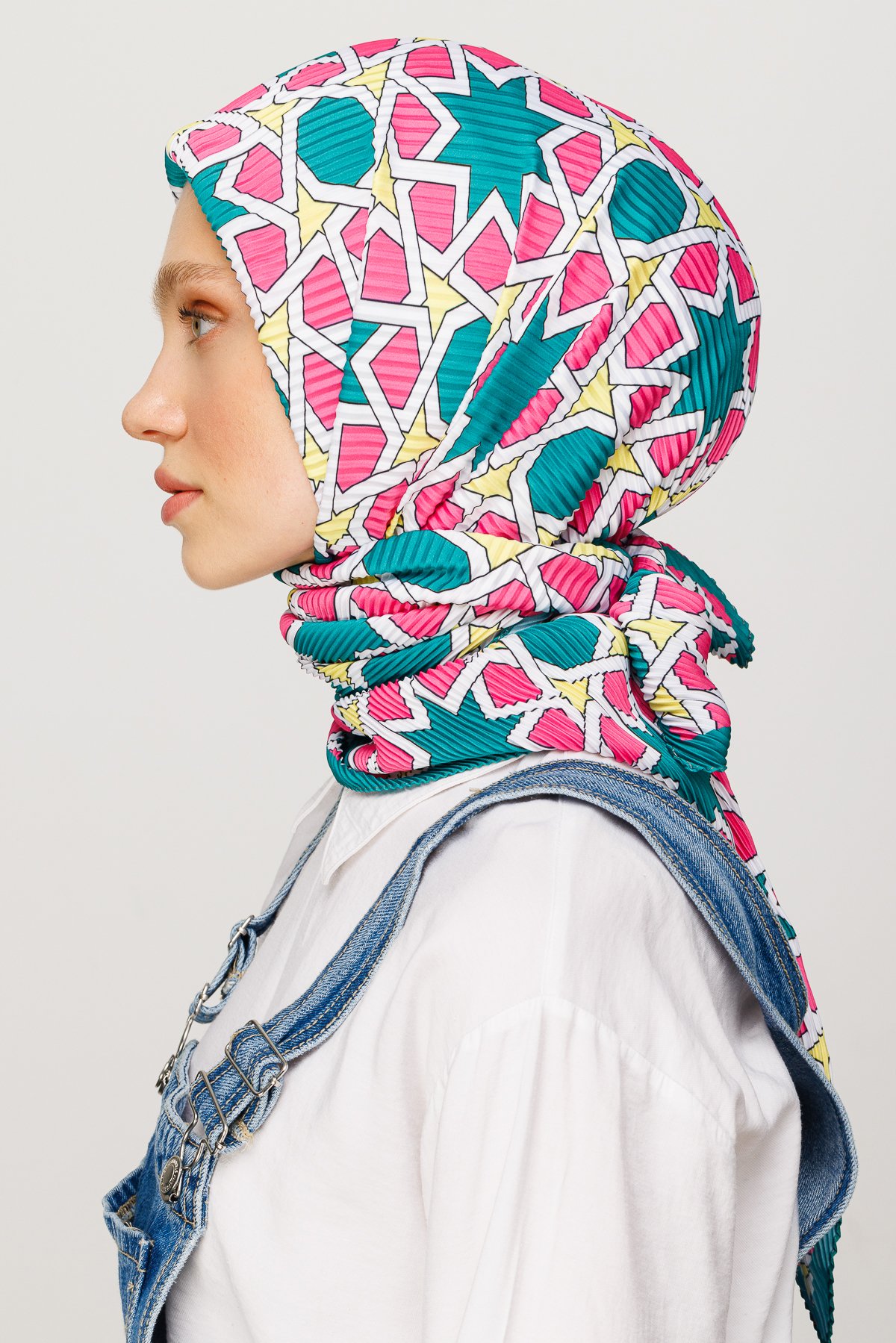 Şira Desen Pilise Eşarp - Pembe