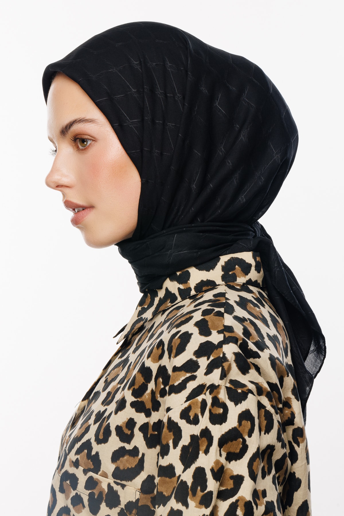 Bamboo Jacquard Scarf - Black