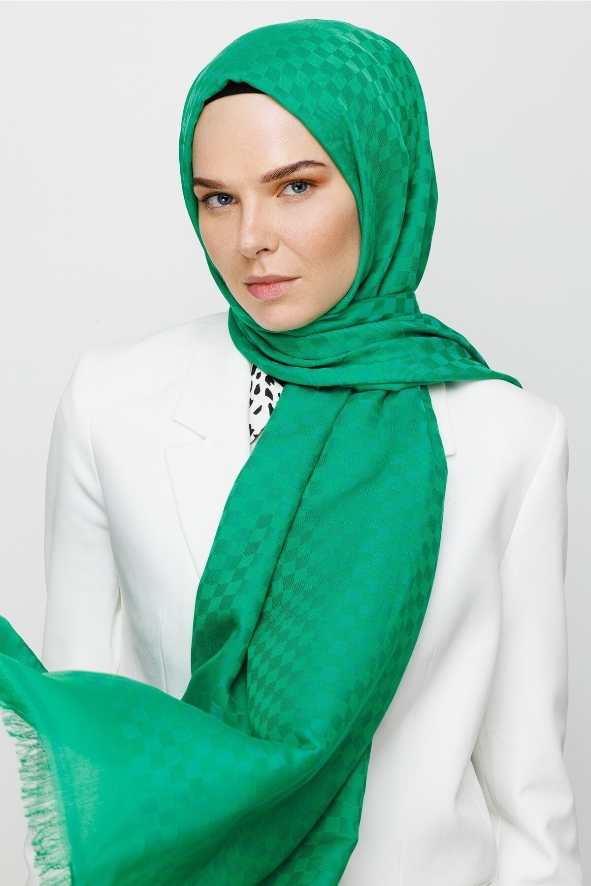 Gemustertes Baumwolle Jacquard Hijab