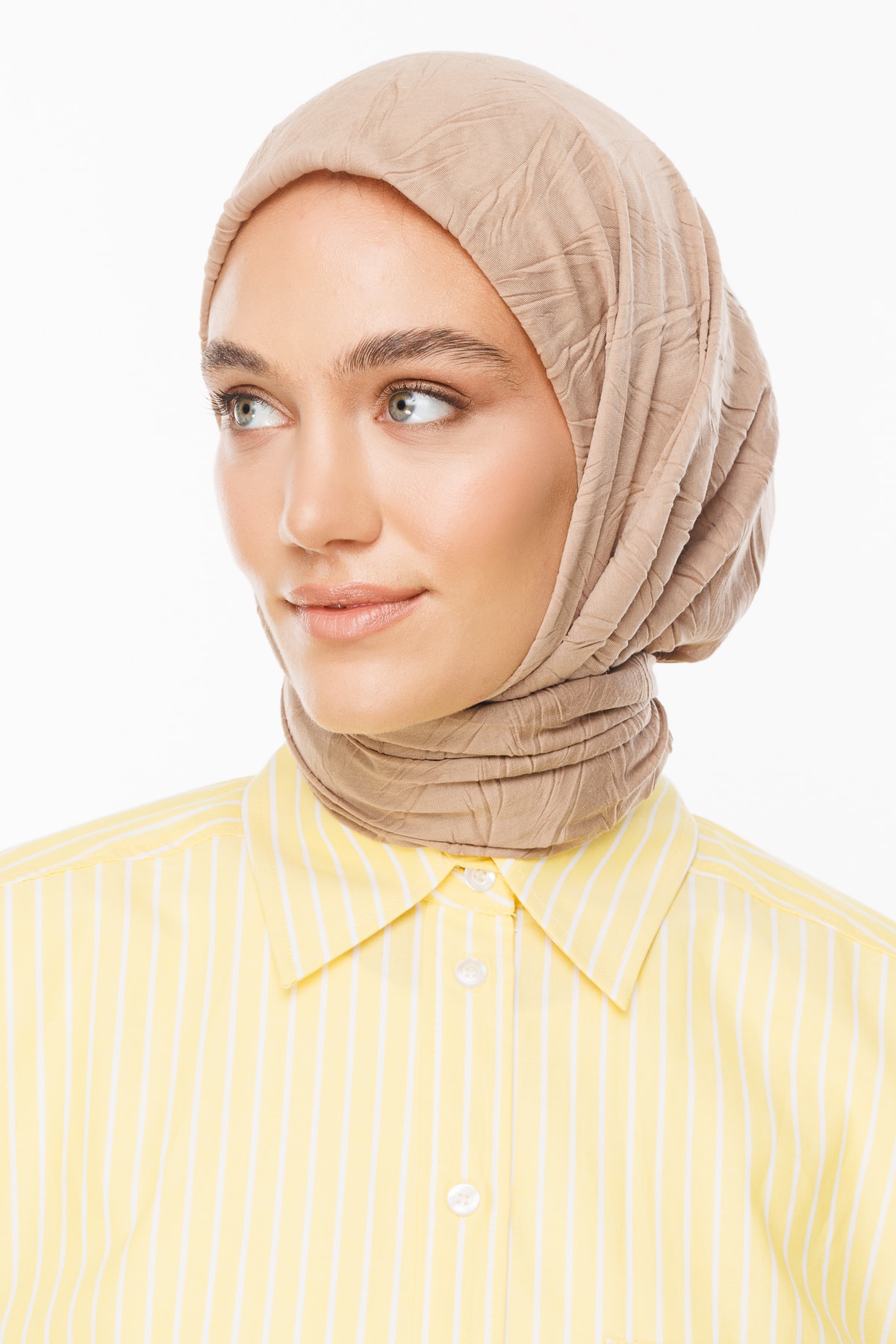Pleated Bamboo Scarf - Almond