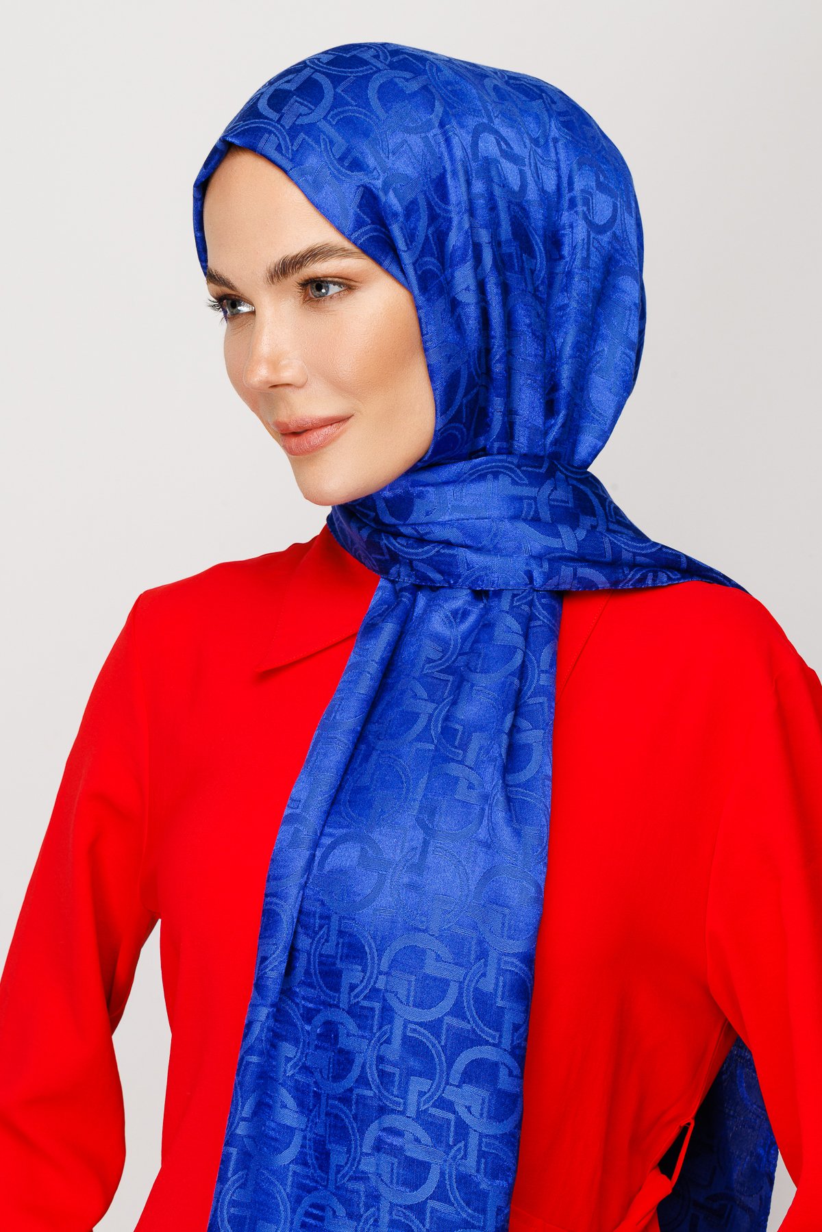 Gemustertes Glänzendes Jacquard Hijab