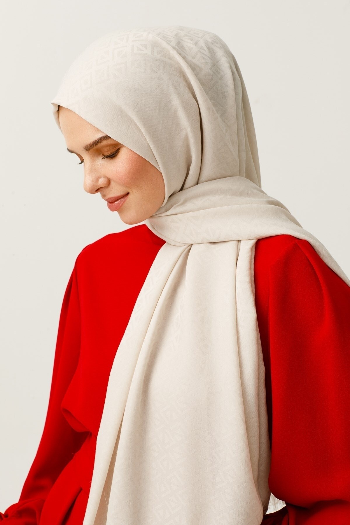 Gemustertes Baumwolle Jacquard Hijab