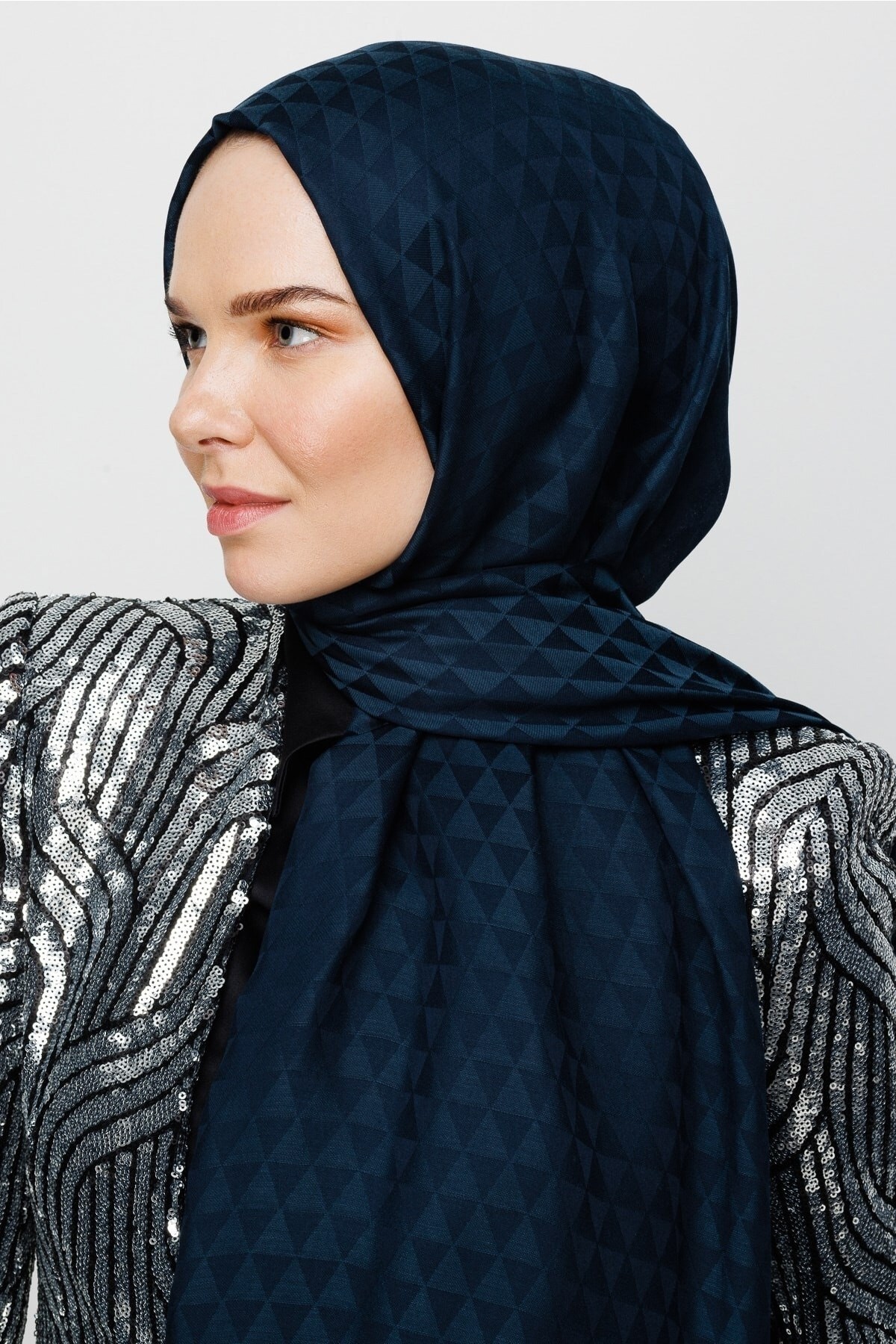 Gemustertes Baumwolle Jacquard Hijab