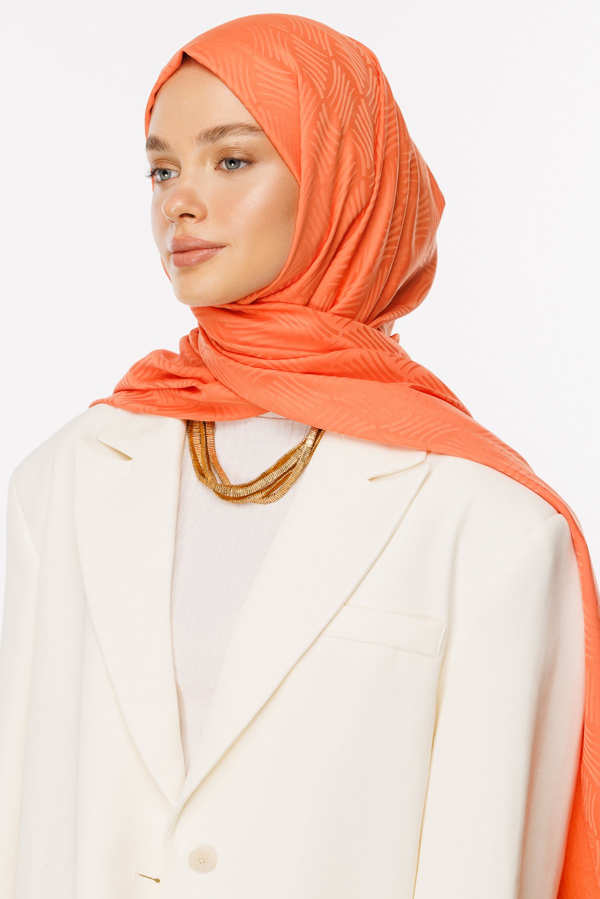 Aura Pattern Silk Jacquard Shawl - Puppies Mouth