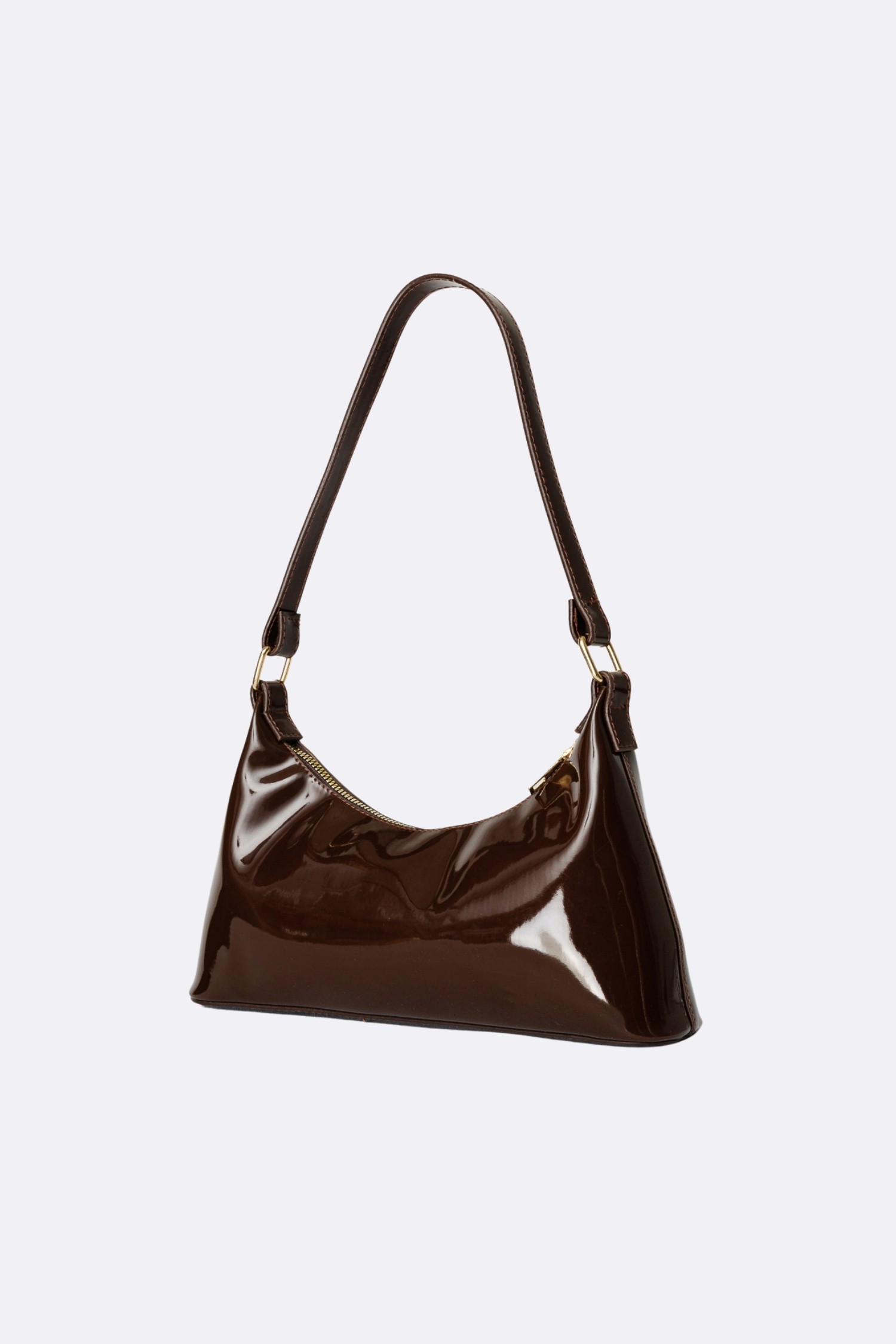 Garden Patent Leather Bag - Bitter Coffee