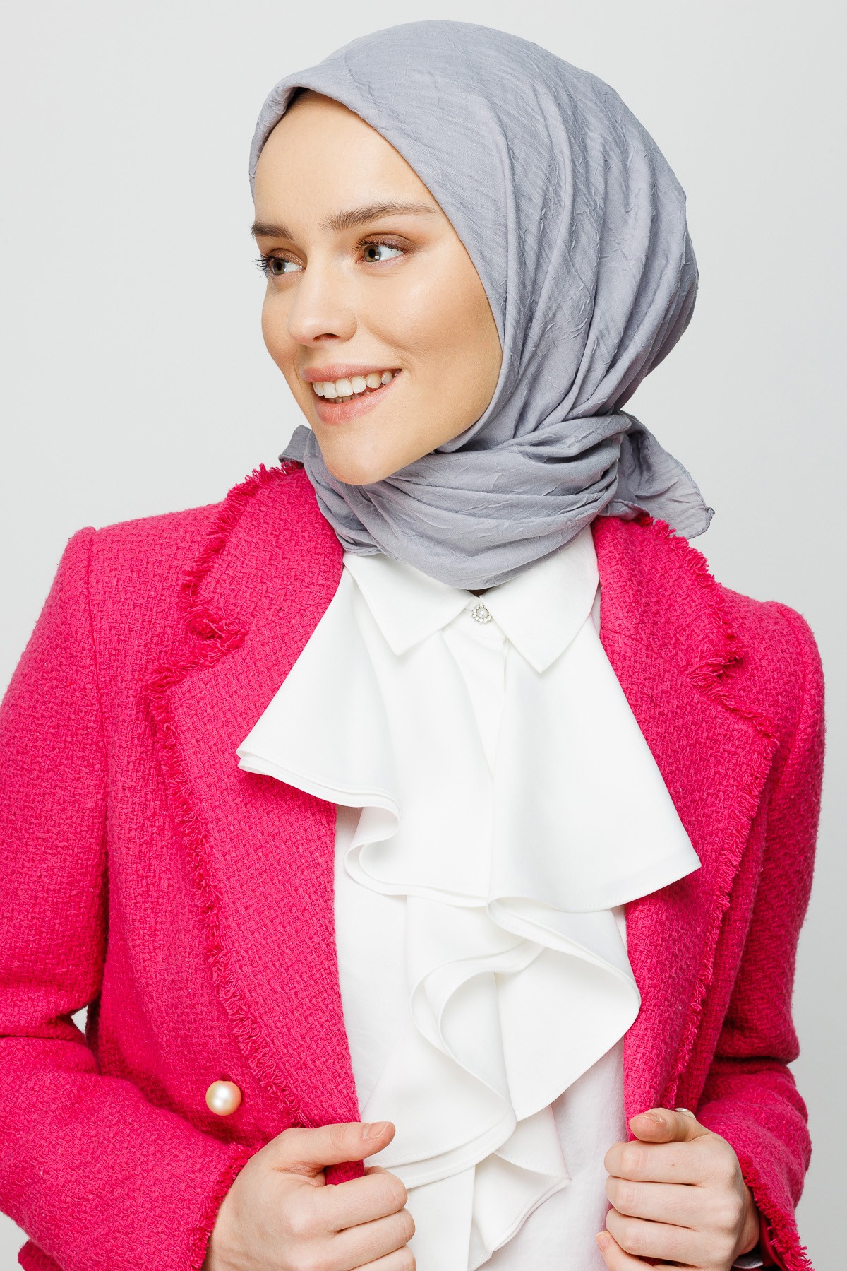Gümüş Bambu Eşarp