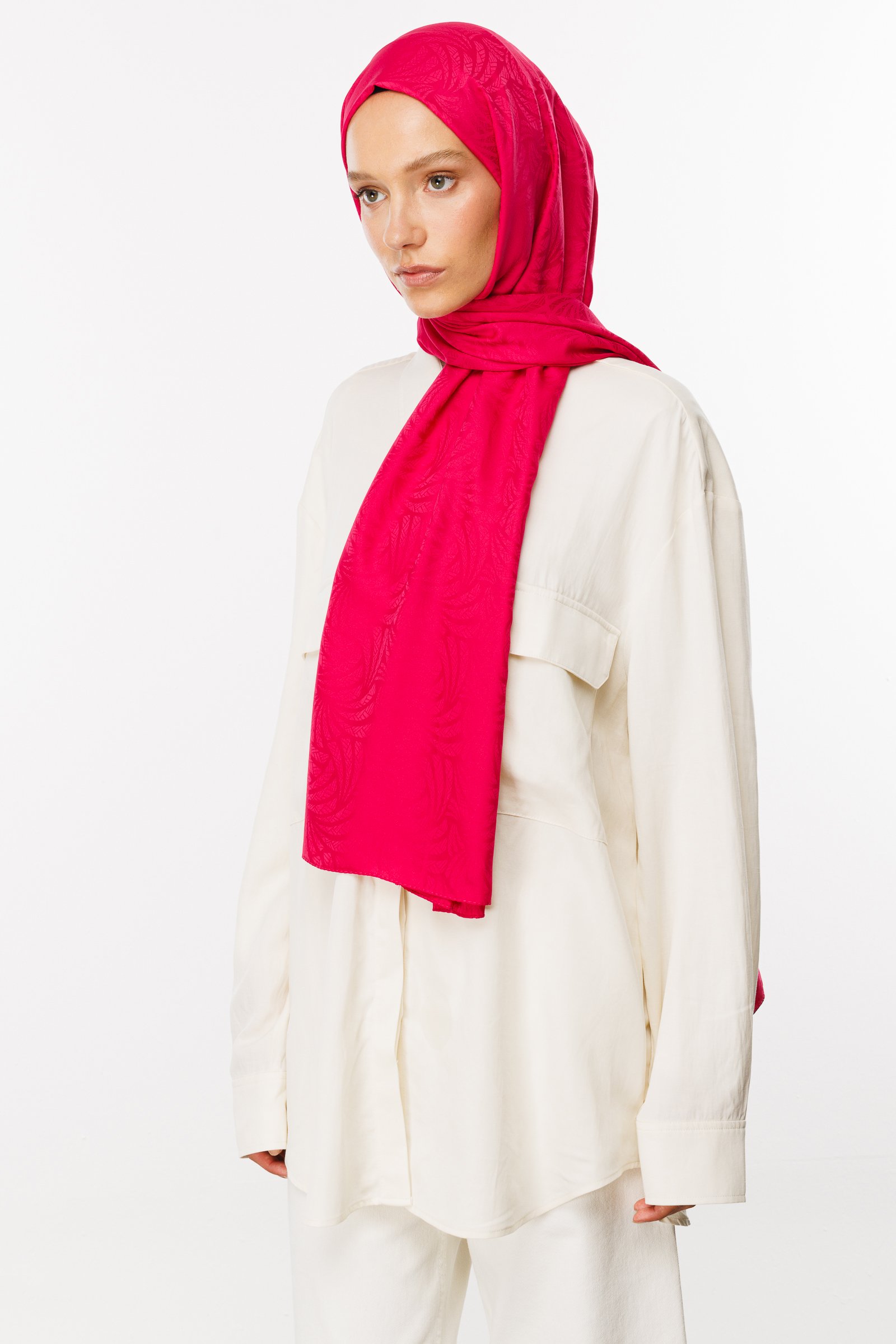 Artemis Pattern Silk Jacquard Hijab