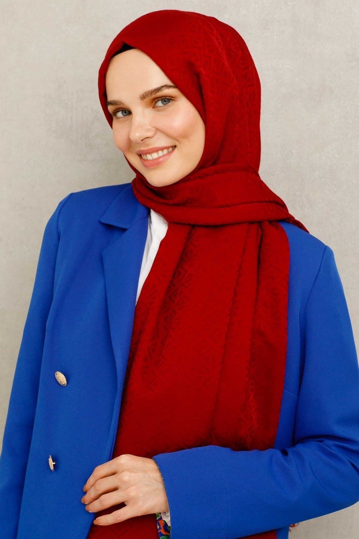 Gemustertes Baumwolle Jacquard Hijab