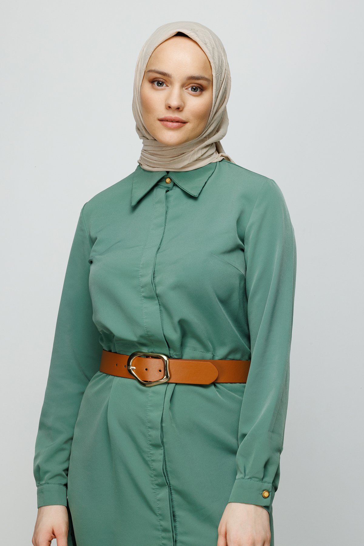 Taş Rengi Bambu Eşarp