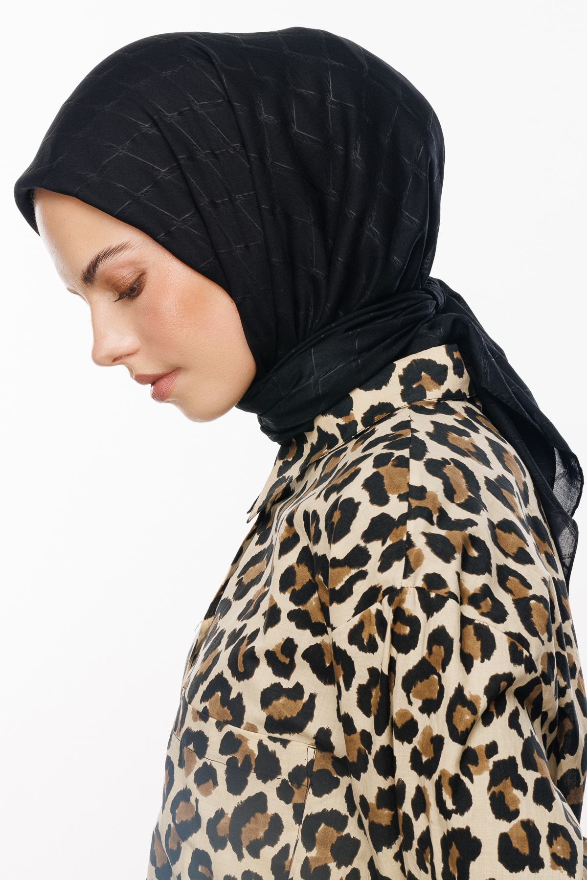 Bamboo Jacquard Scarf - Black