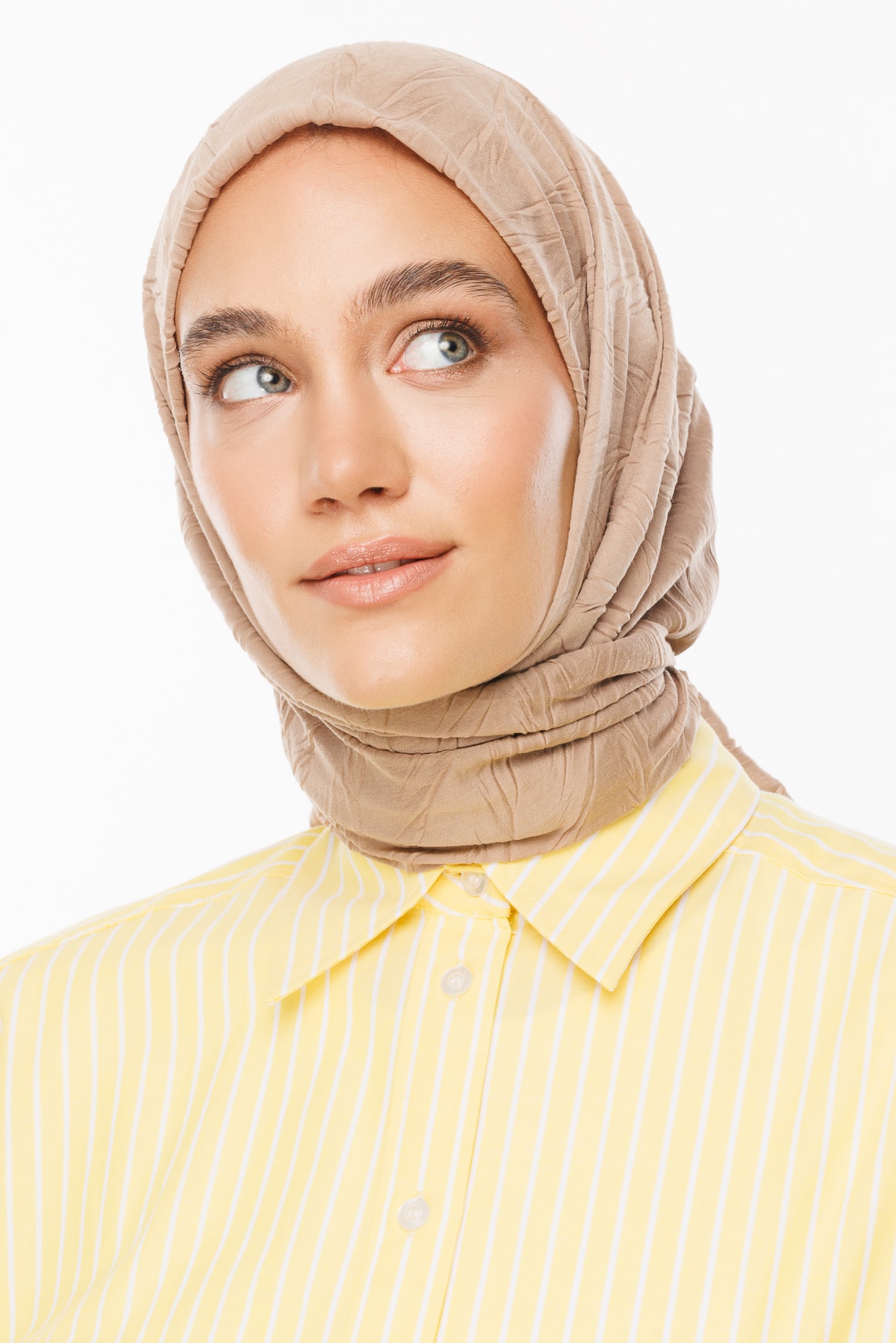 Pleated Bamboo Scarf - Almond