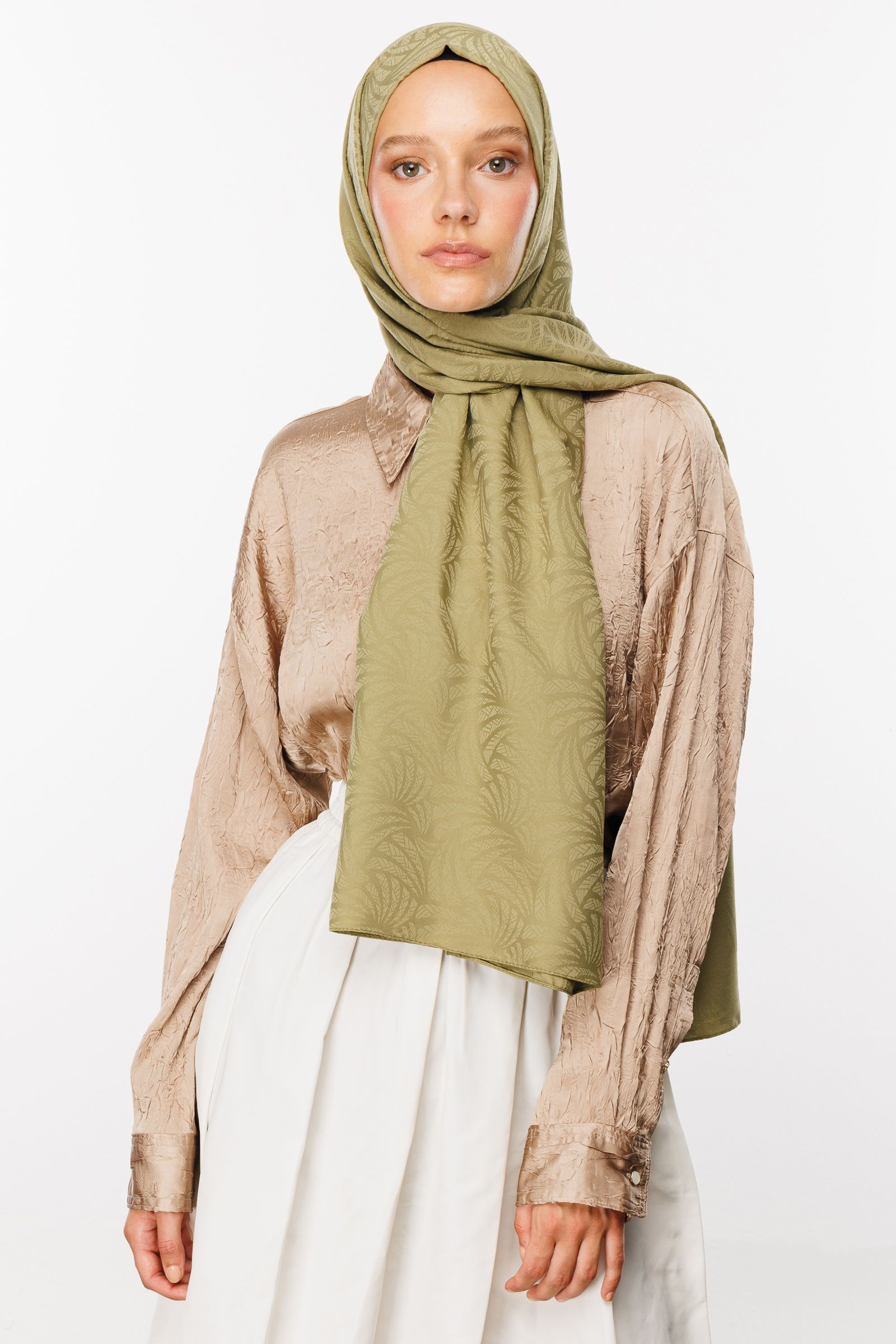 Artemis Pattern Silk Jacquard Hijab