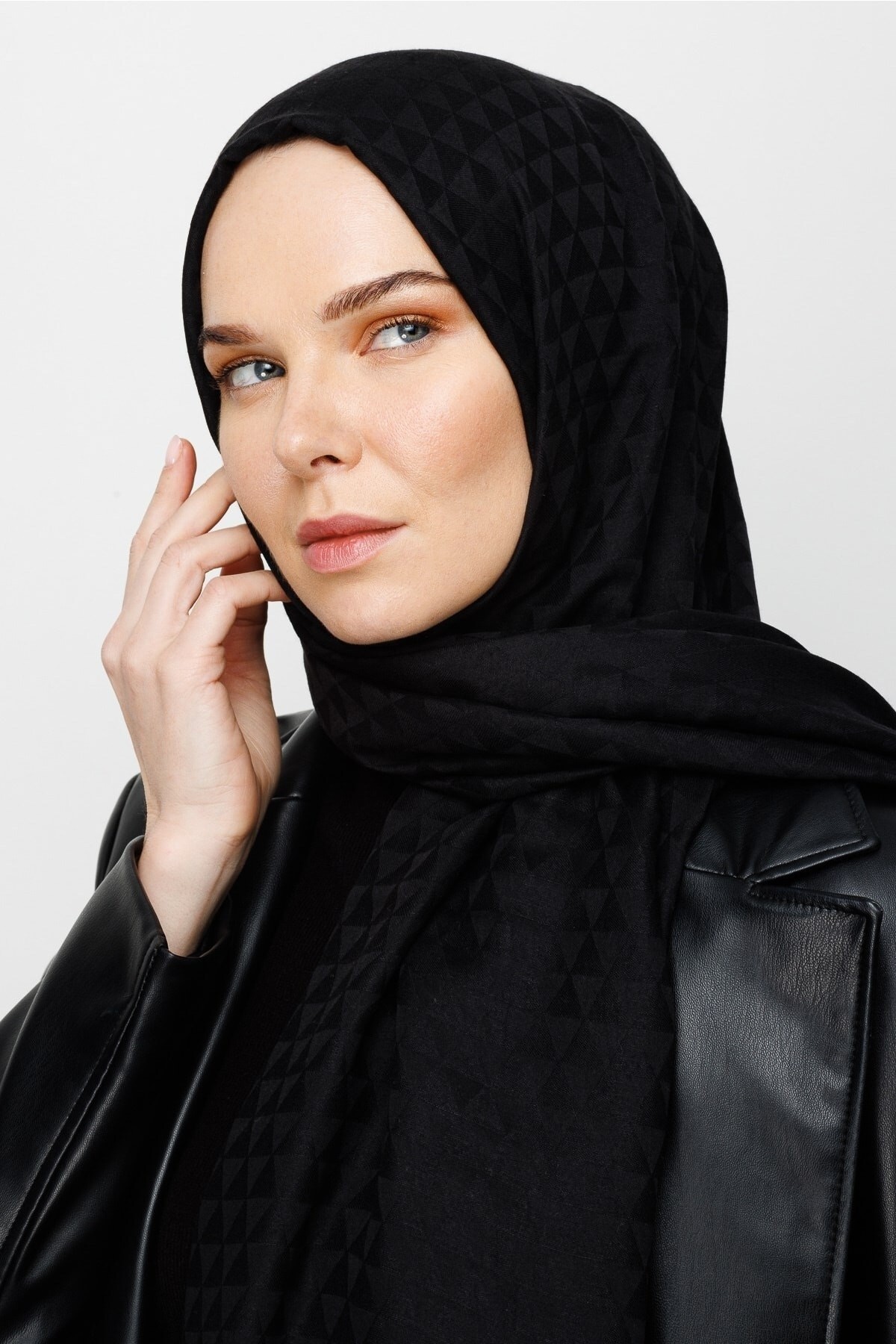 Gemustertes Baumwolle Jacquard Hijab