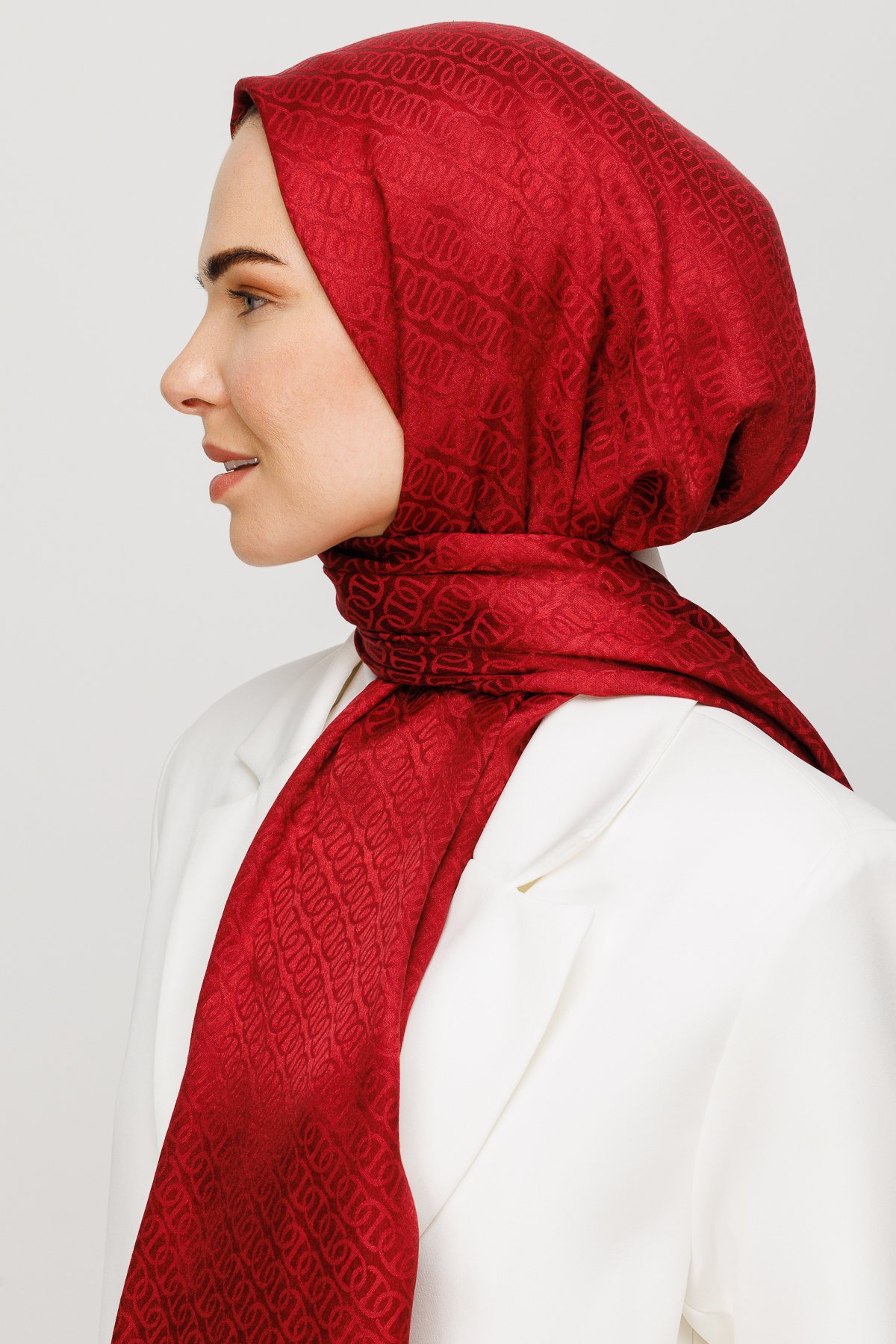 Gemustertes Glänzendes Jacquard Hijab