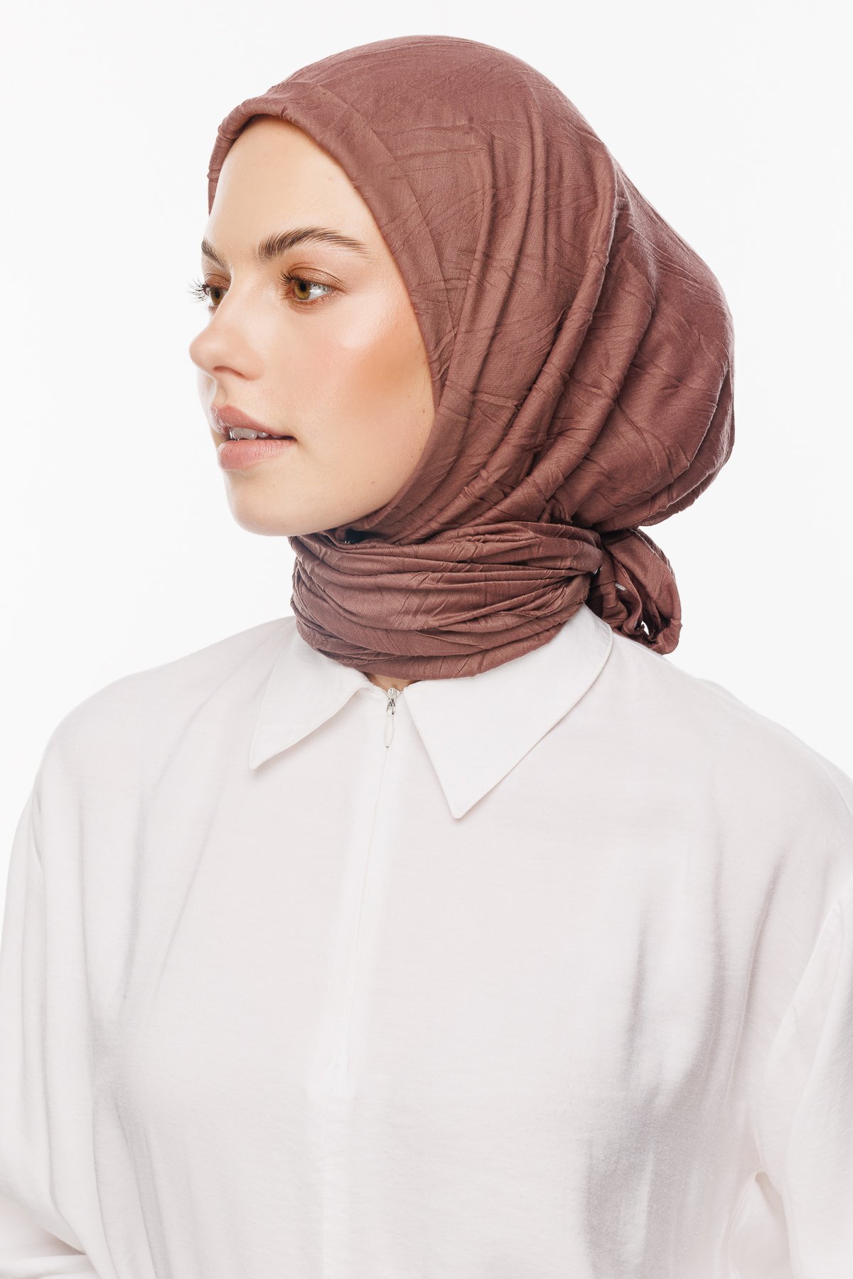 Pleated Bamboo Scarf - Garnet