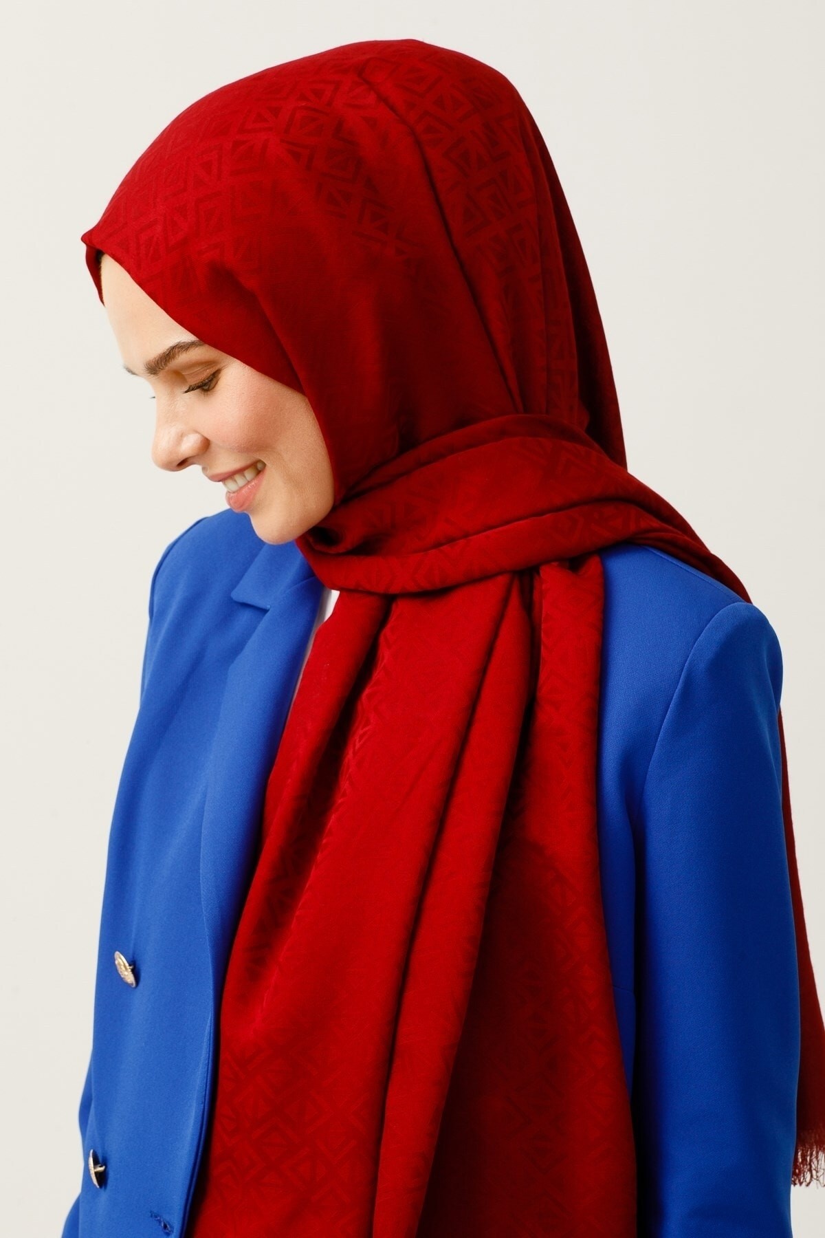 Gemustertes Baumwolle Jacquard Hijab