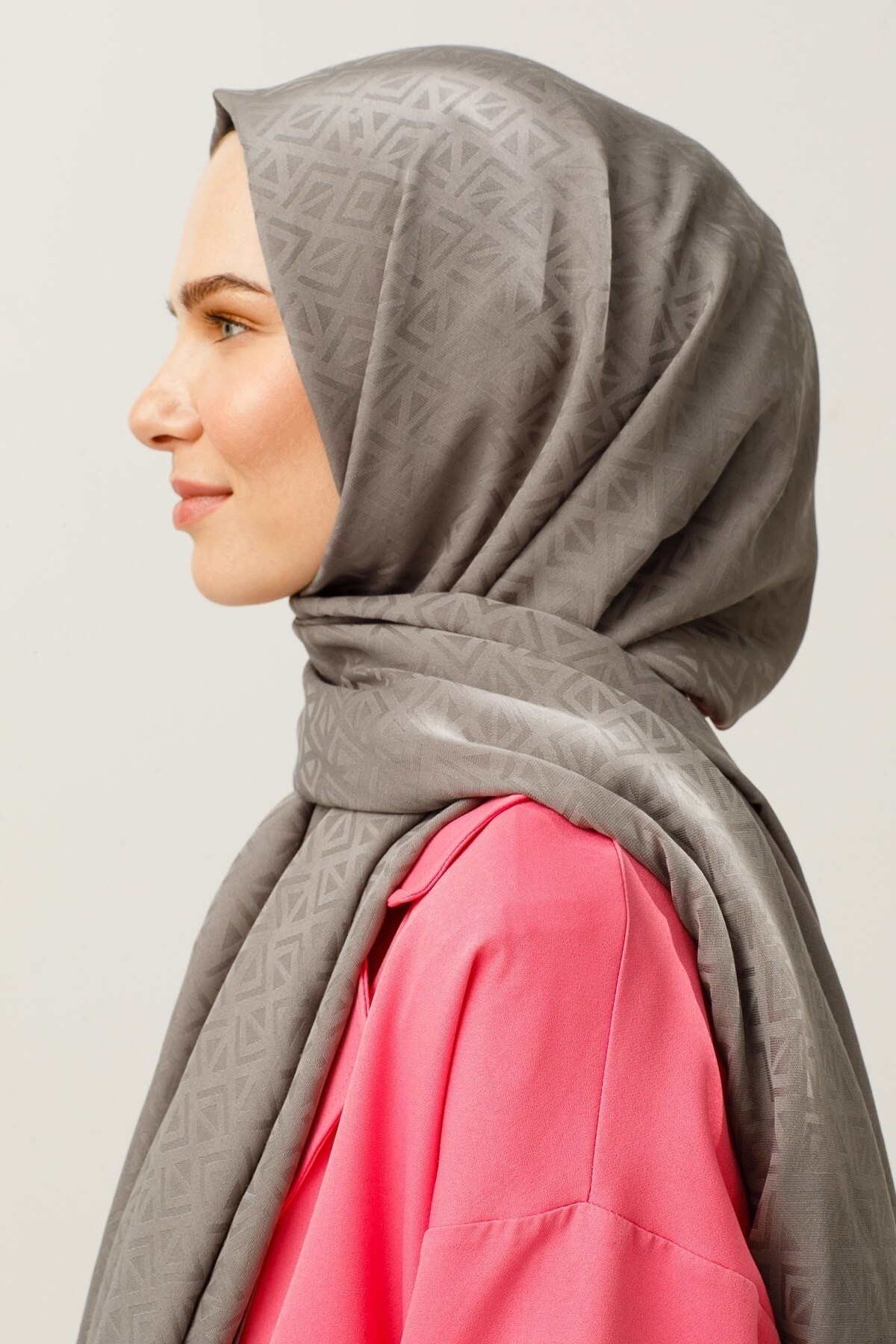 Gemustertes Baumwolle Jacquard Hijab