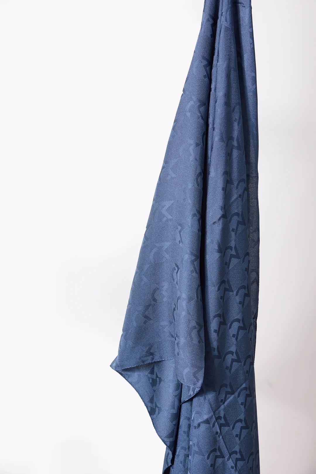 MC Pattern Jacquard Shawl - Midnight Blue