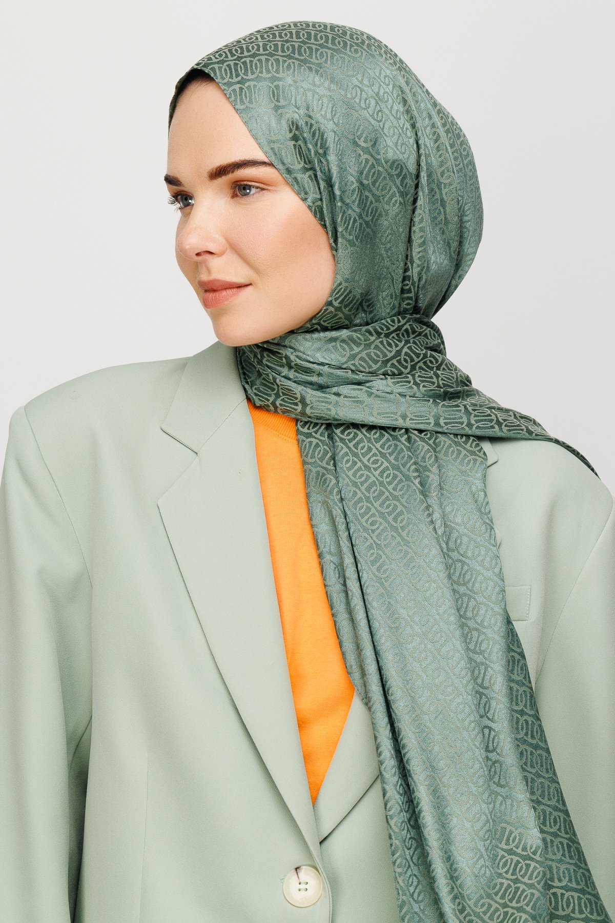 Gemustertes Glänzendes Jacquard Hijab