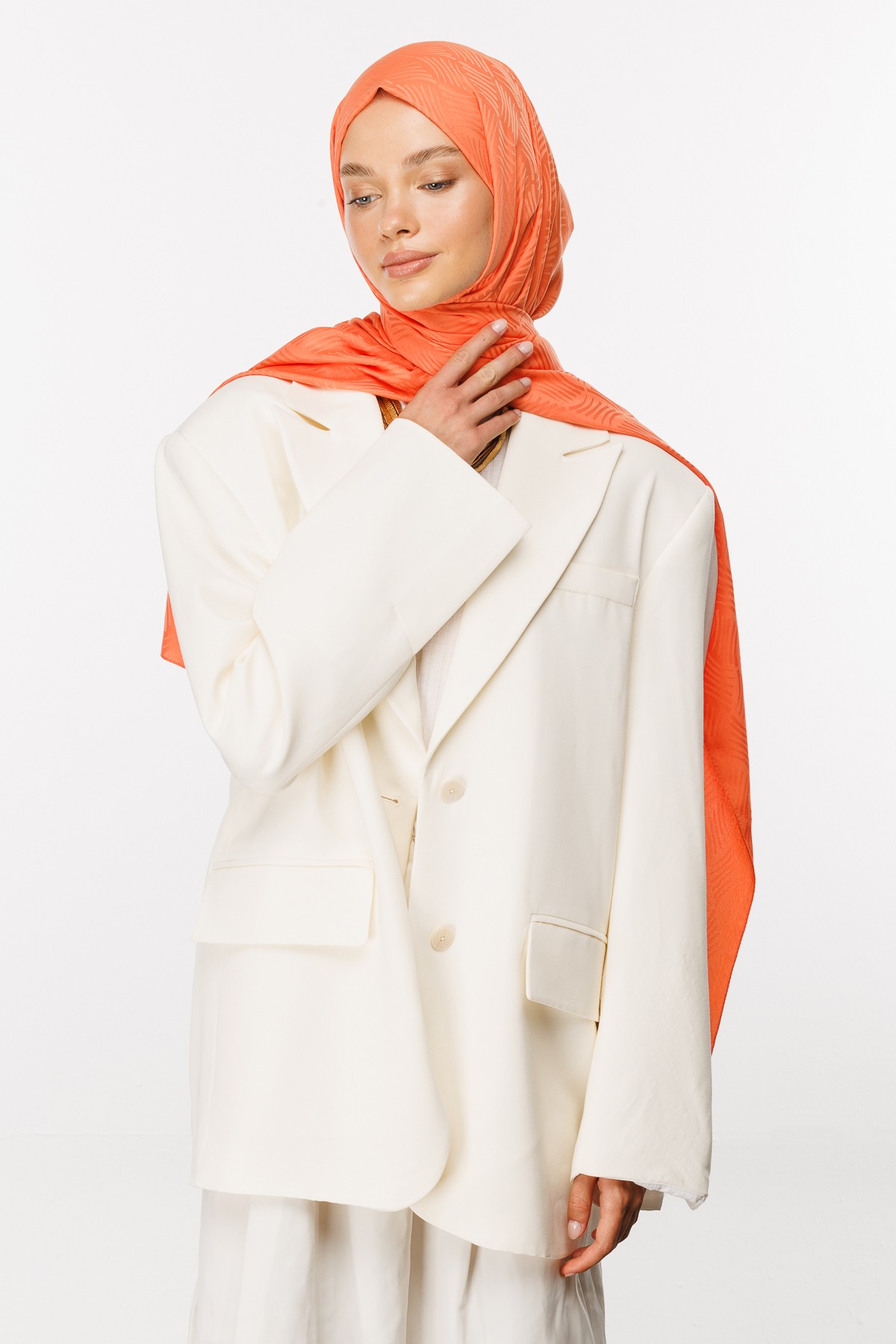 Aura Pattern Silk Jacquard Shawl - Puppies Mouth