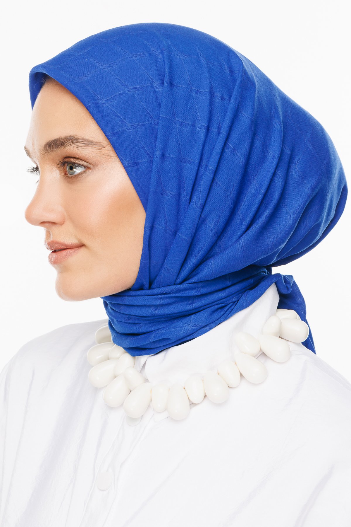 Bambu Jakar Eşarp - Saks Mavi