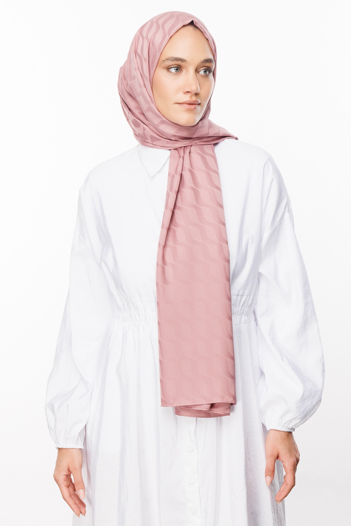 Wave Pattern Silky Jacquard Hijab