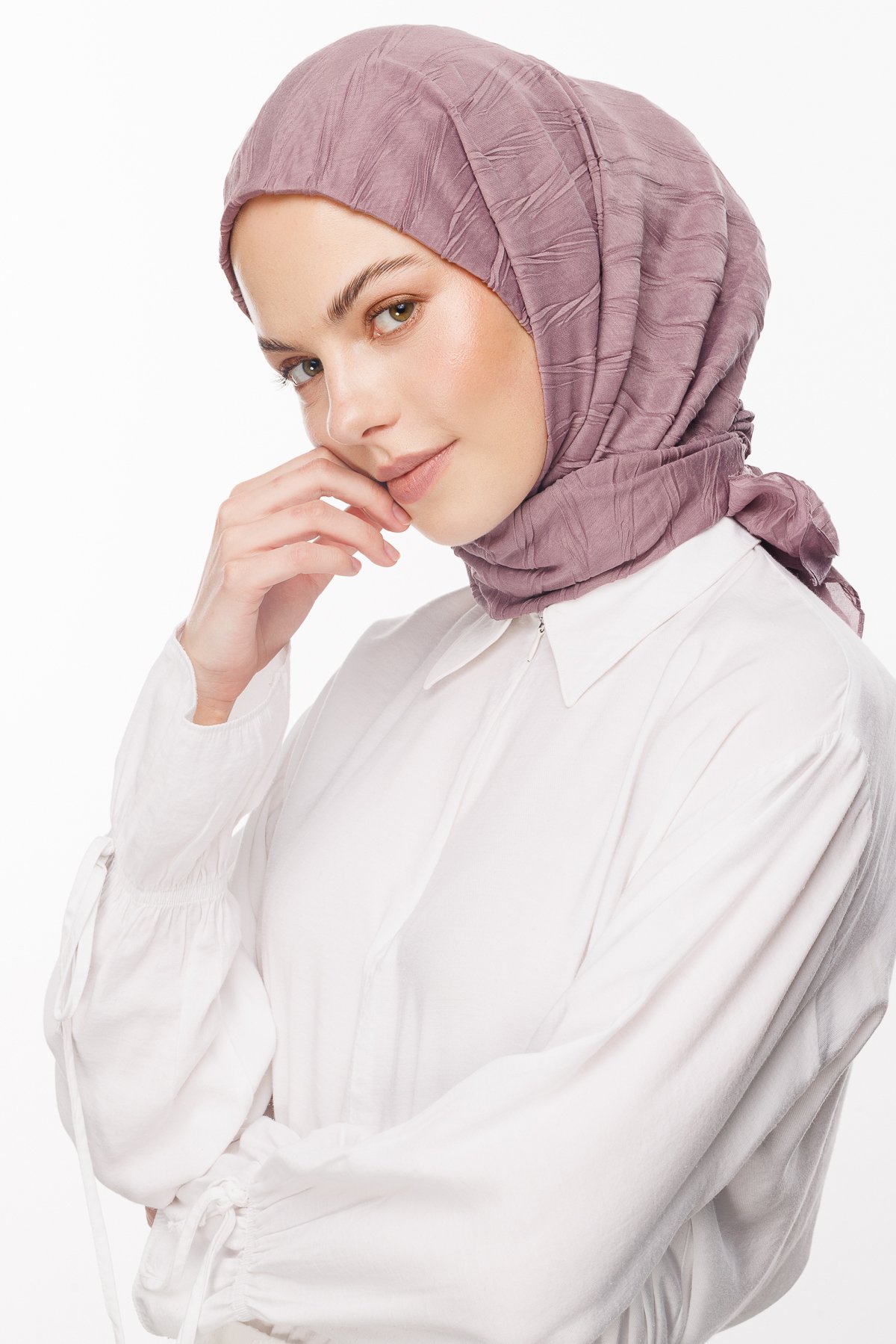 Pleated Bamboo Scarf - Lilac