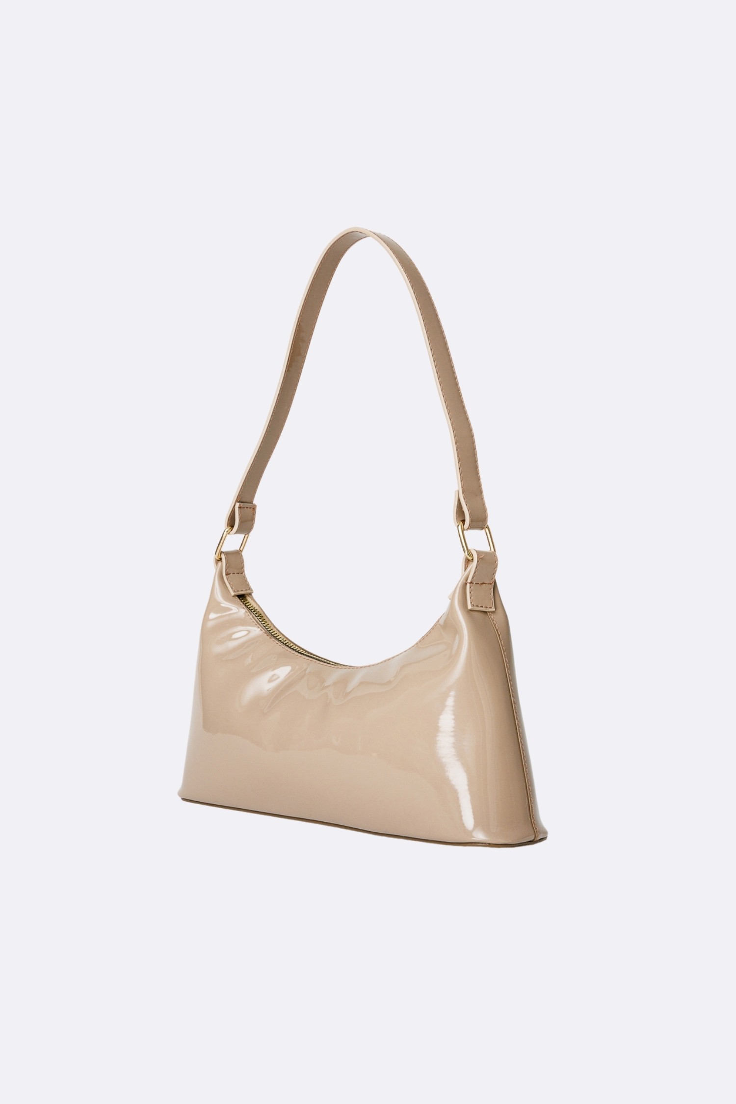 Garden Patent Leather Bag - Beige