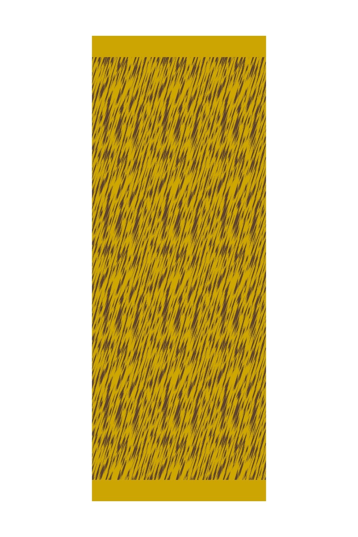 Marrakech Double Sided Shawl - Bitter Coffee-Mustard