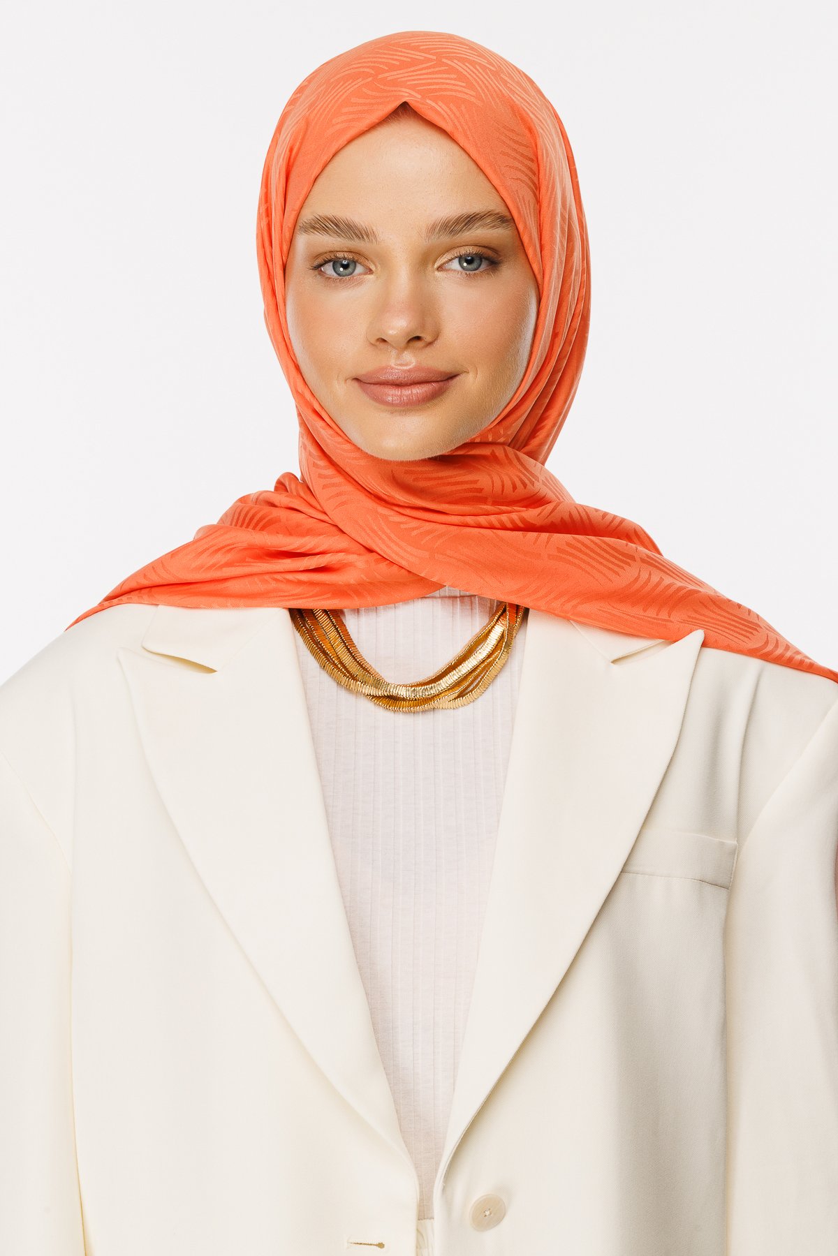 Aura Pattern Silk Jacquard Shawl - Puppies Mouth