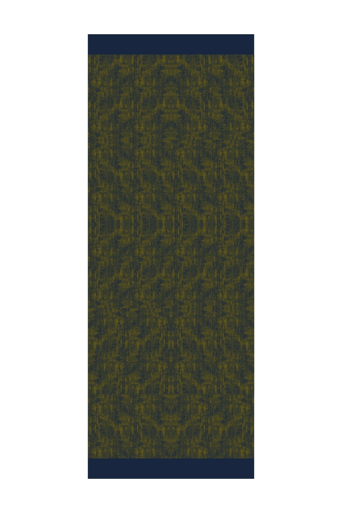 Marrakech Double Sided Shawl - Navy Blue-Oil Green