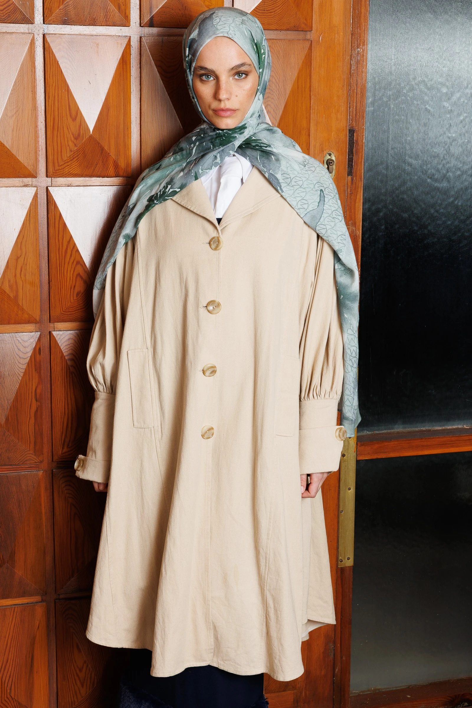 MC Desen Rami Şal - Slate Gray