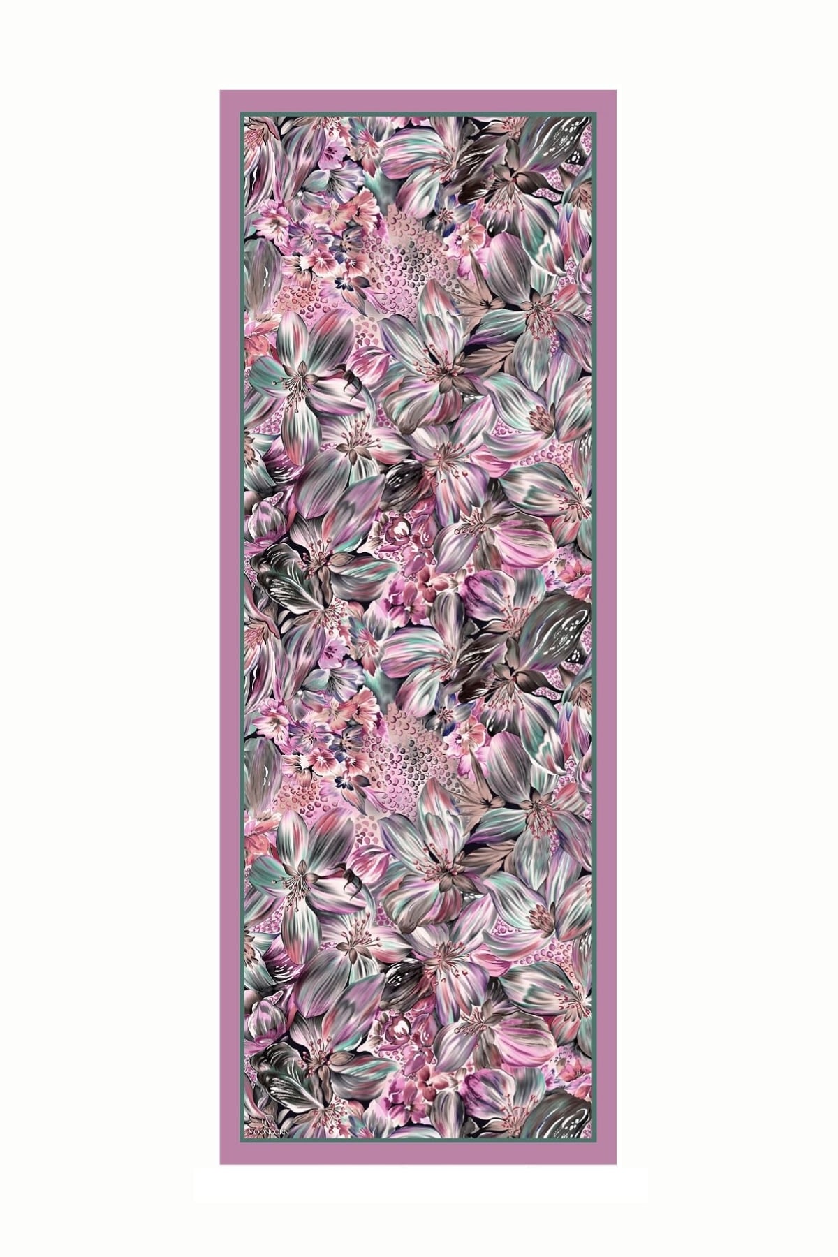 Larin Patterned Cotton Shawl - Lilac