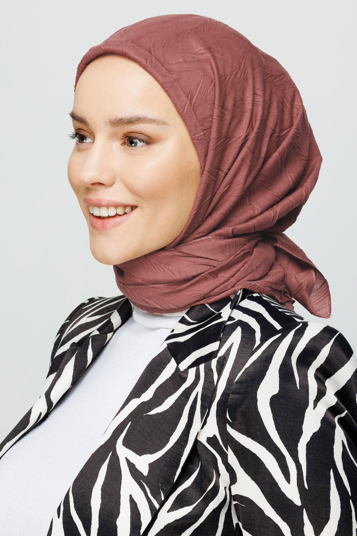 Piliseli Bambu Eşarp - Soğan Kabuğu