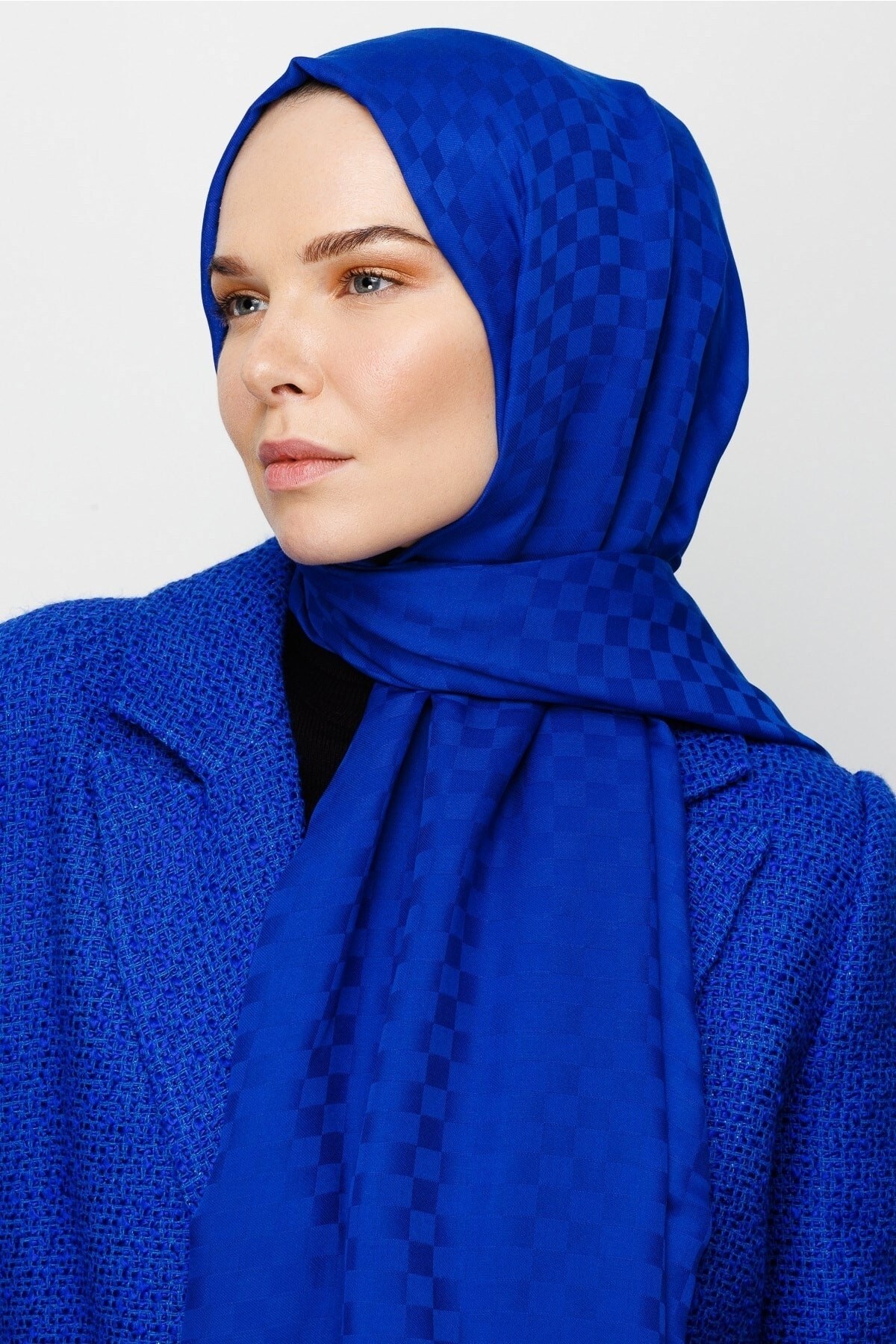 Gemustertes Baumwolle Jacquard Hijab