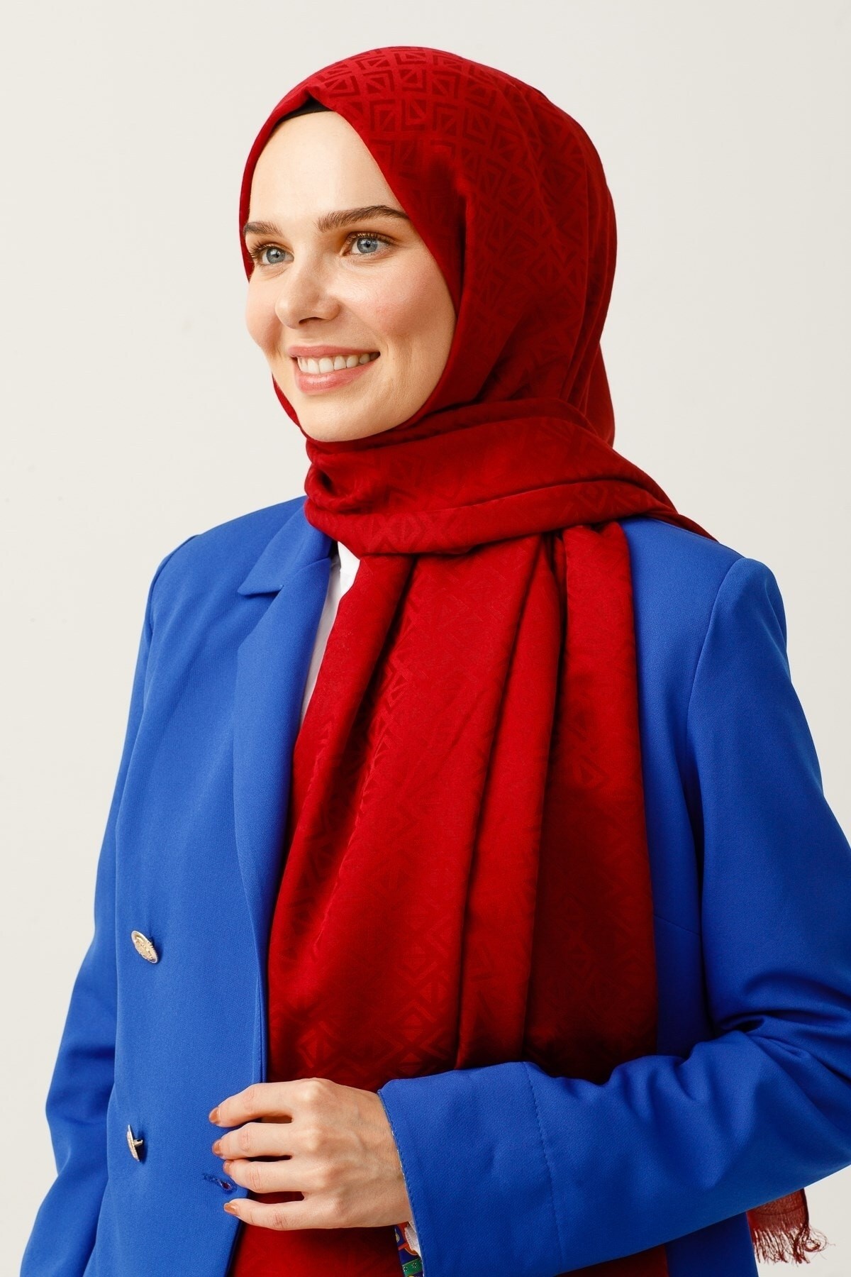 Triangle Pattern Cotton Jacquard Hijab