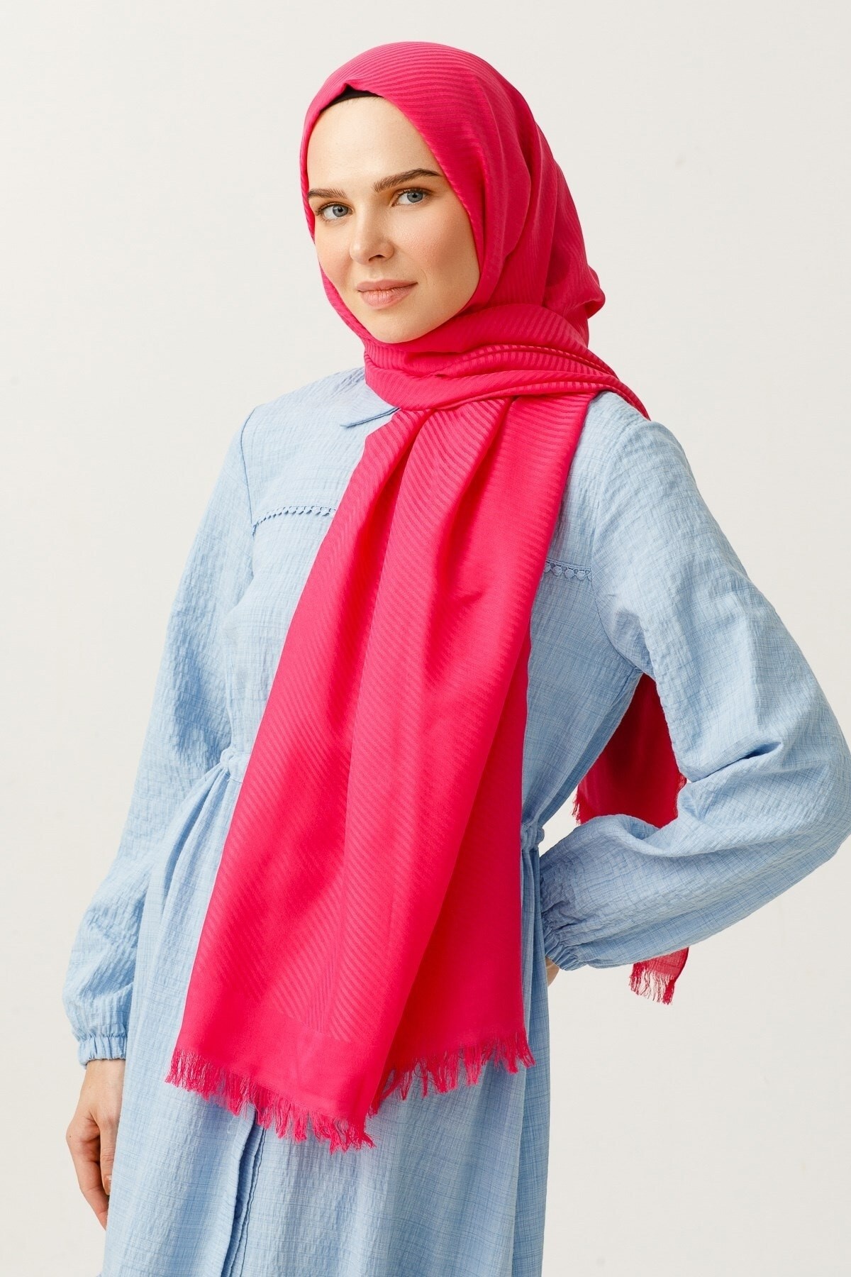 Gemustertes Baumwolle Jacquard Hijab