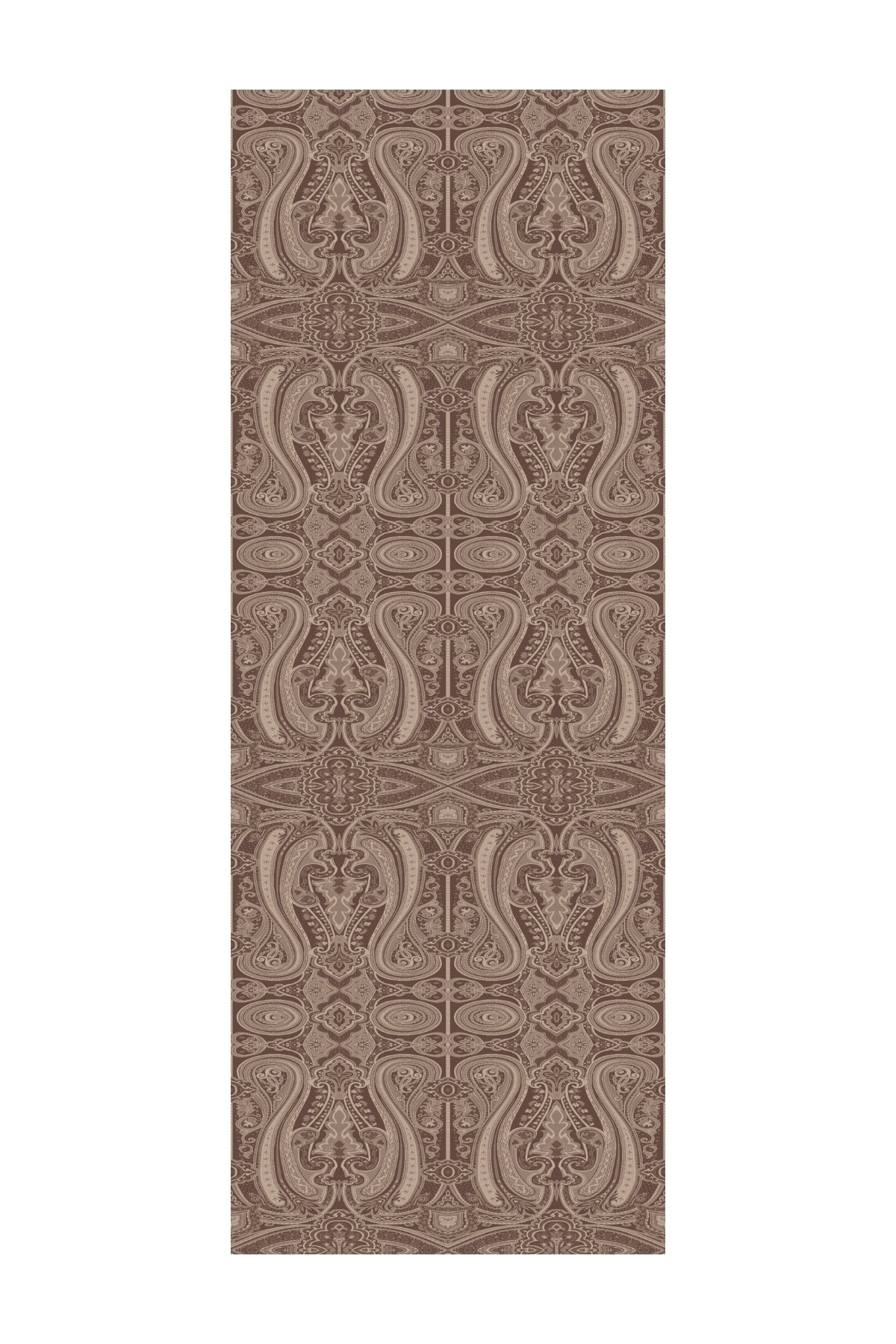 Liva Pattern Shine Line Shawl - Bitter Coffee-Beige