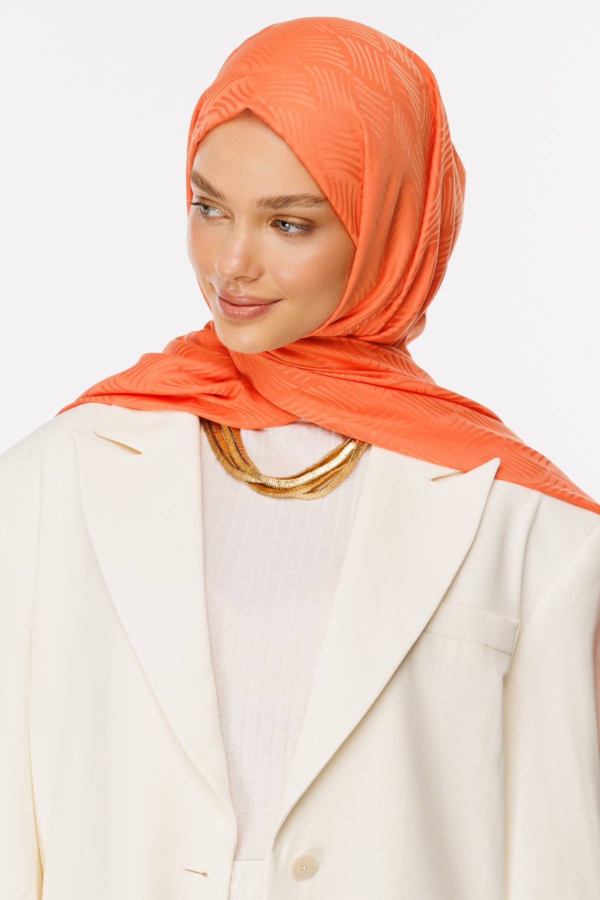 Aura Pattern Silk Jacquard Shawl - Puppies Mouth