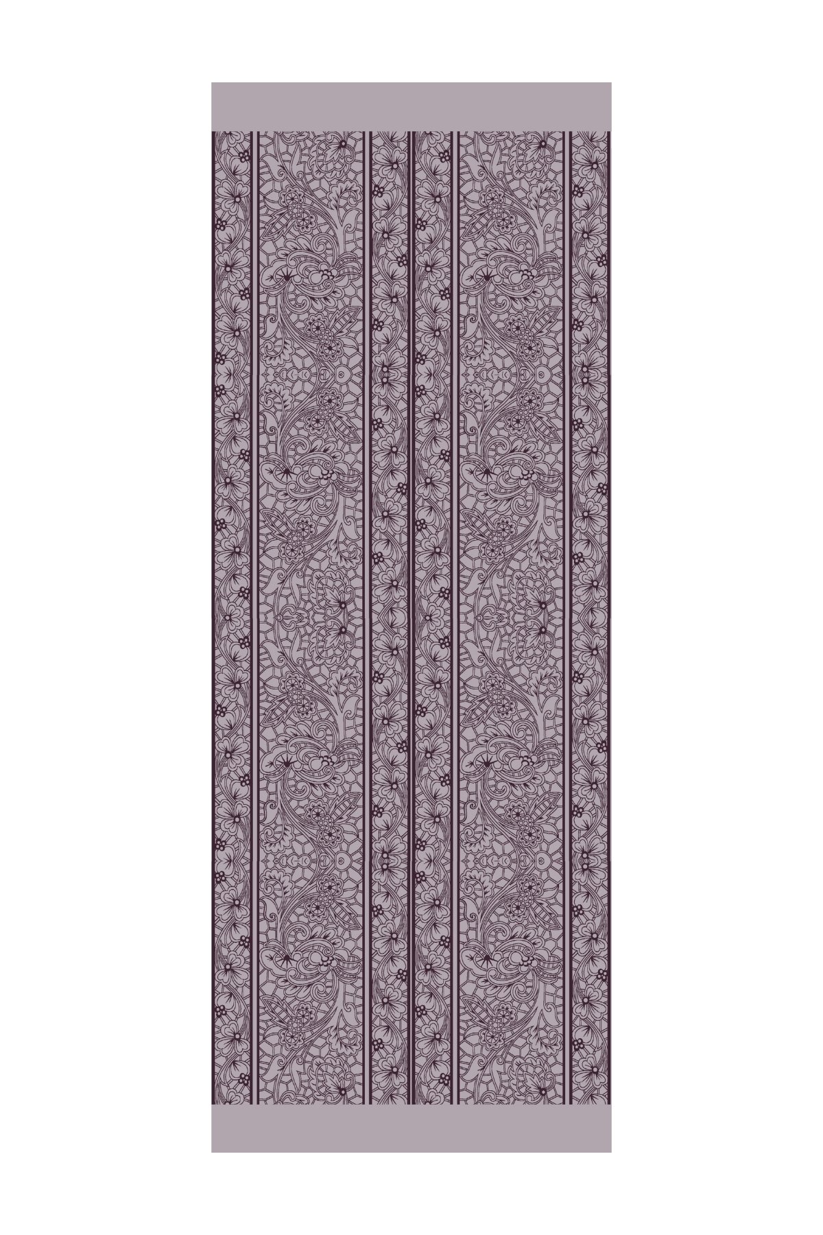Lavin Pattern Double-Sided Shawl - Purple-Gray