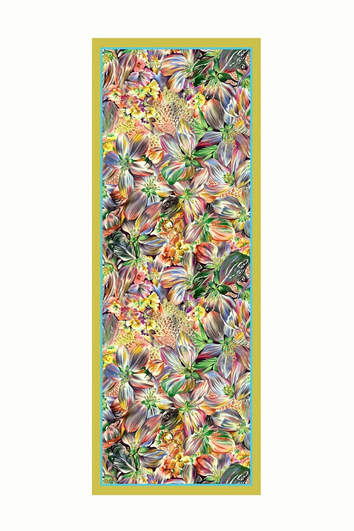 Larin Patterned Cotton Shawl - Pistachio Green