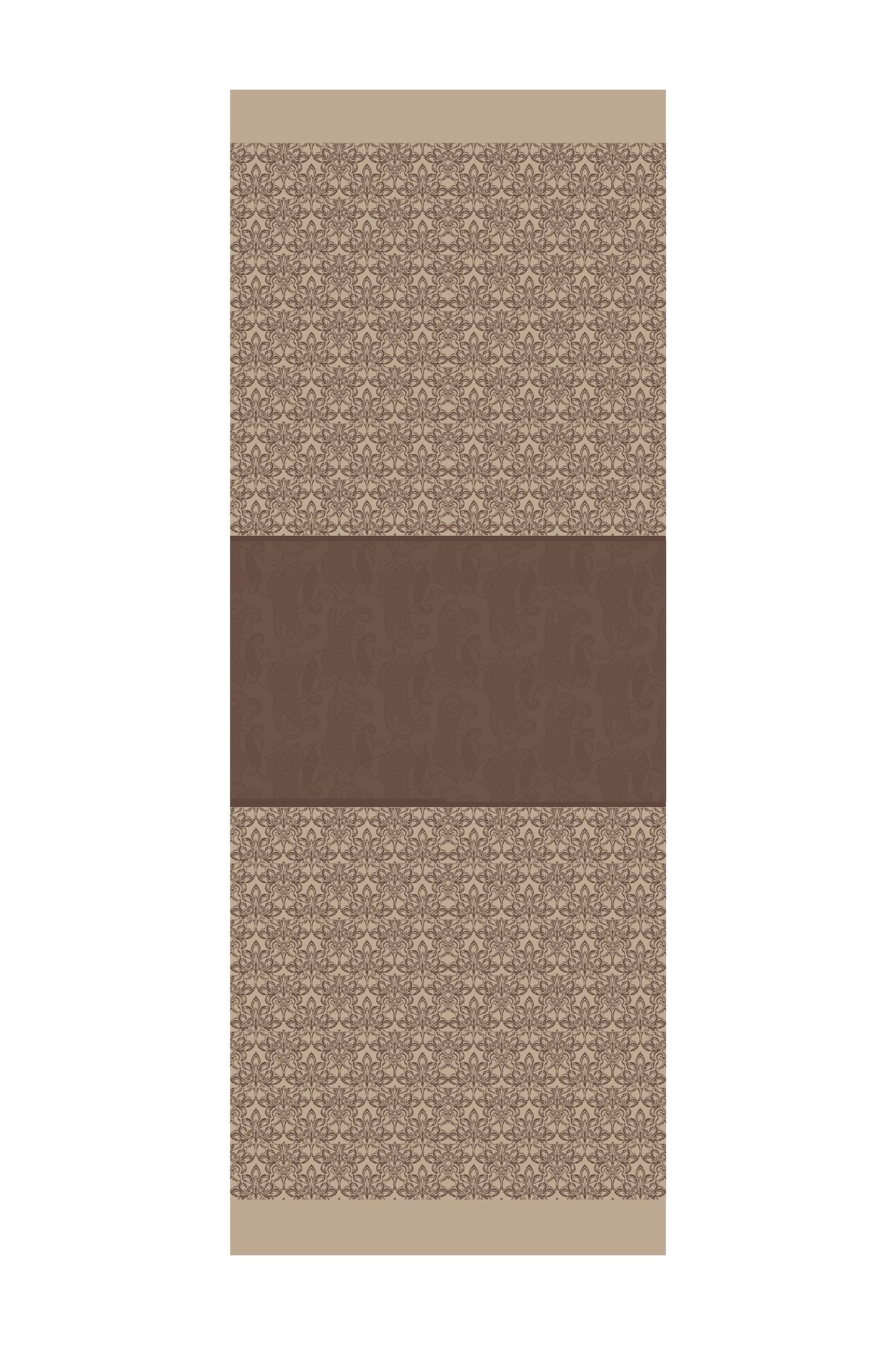 Nora Pattern Double-Sided Shawl - Bitter Coffee-Beige